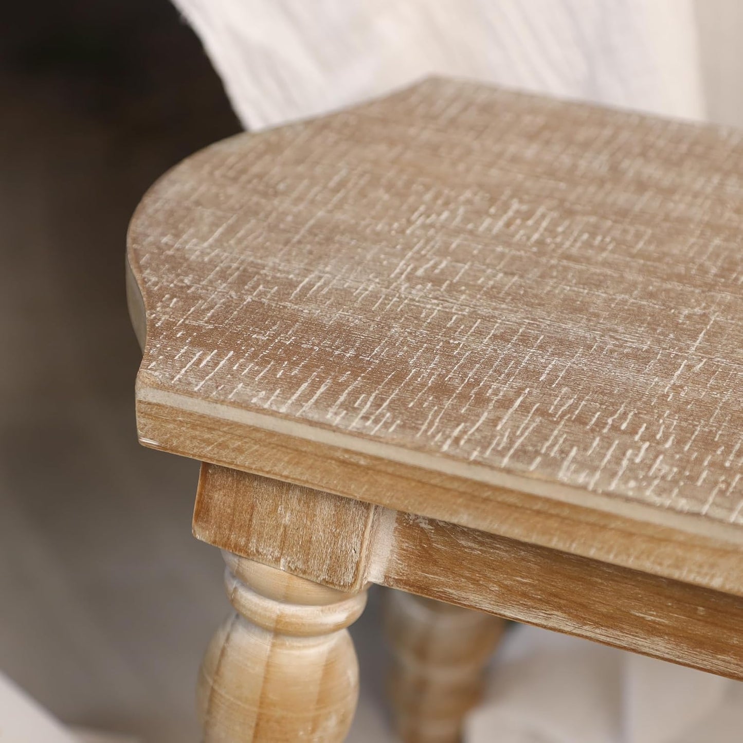 Wooden Bathroom Wood Foot Stool for Adults Kids, Bedside Step Planter Stool for Kitchen(Natural)