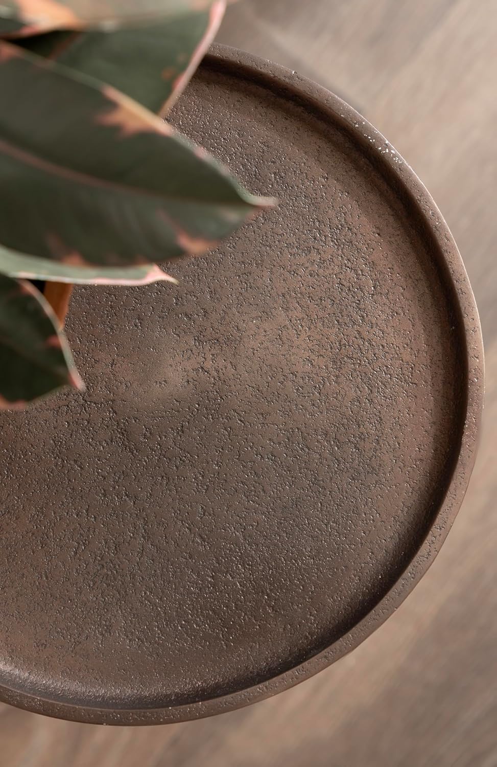 Kate and Laurel Truxton Modern Round Metal Drink Table, 9 x 9 x 22, Bronze, Transitional Cast Aluminum Pedestal Table for Use as Indoor Plant Stand or Living Room Decor