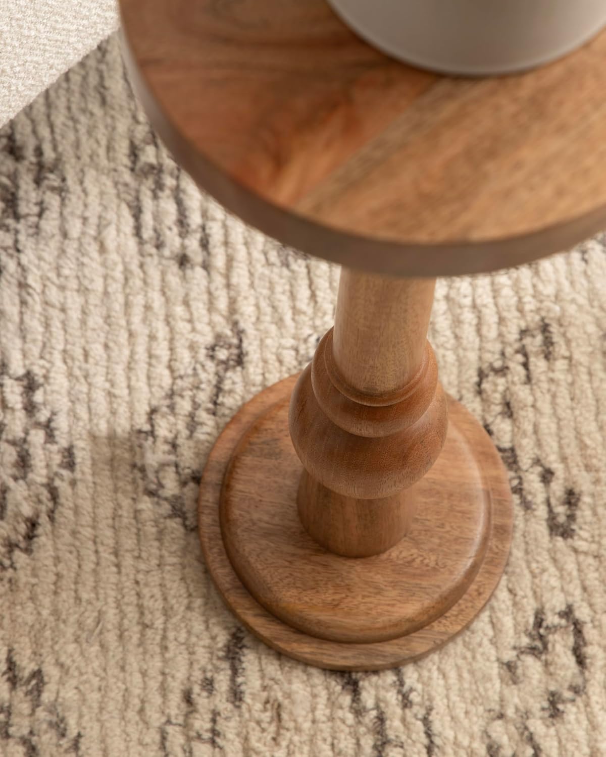 Kate and Laurel Wegner Transitional Wooden Round Drink Table, 8 x 8 x 23, Natural Wood, Modern Durable Pedestal Table for Use as Round Drink Table, Indoor Plant Stand, or Decorative Mini Table