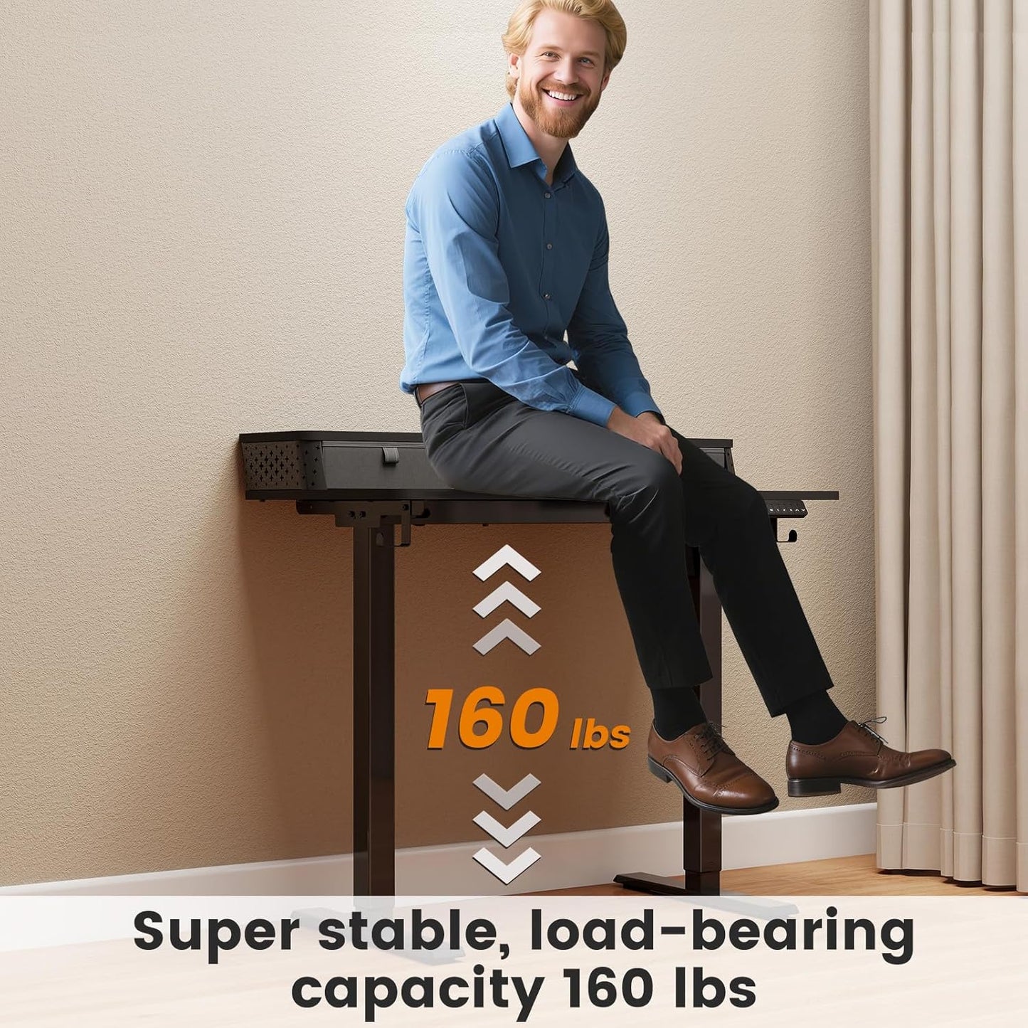 Small Standing Desk with Drawers and Brushless Motor,Electric Sit Stand Desk for Walking Pad,Ergonomic Stand Up Desk for Home Office & Gaming,3 Memory Height Preset & Hooks(35" x 20", Black)