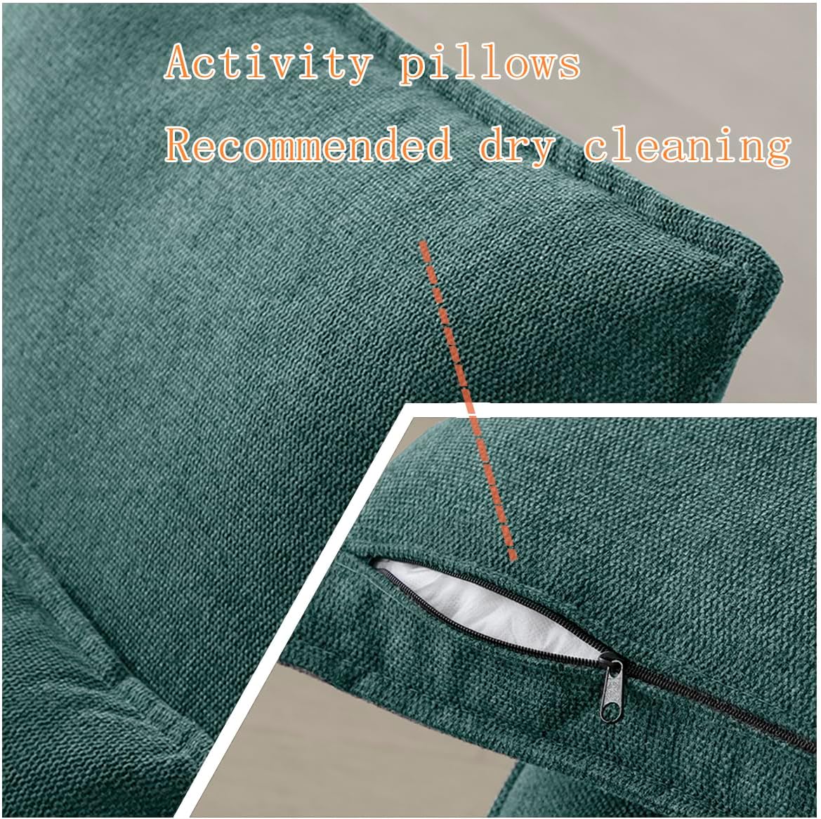 KEIKI 130" U-Shaped 6 seat Sofa with Storage Console, Cup Holders, Upholstered Sectional Sofa, Button Tufted Cloud Cushion Couch for Home, Office, Apartment, Green