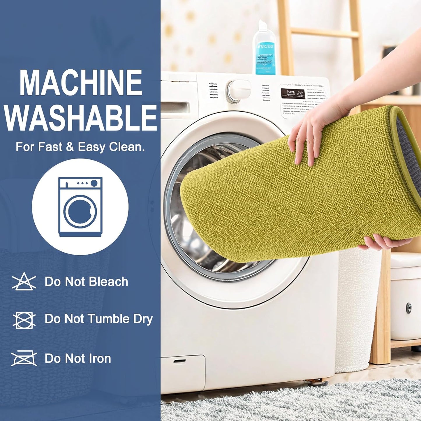 OLANLY Thick Memory Foam Bath Mat Rug 30x20, Extra Soft Absorbent Bathroom Rug, Quick Dry Bath Mat, Non-Slip, Machine Washable Carpet for Bathroom, Tub and Shower, Home Decor Accessories, Deep Mustard