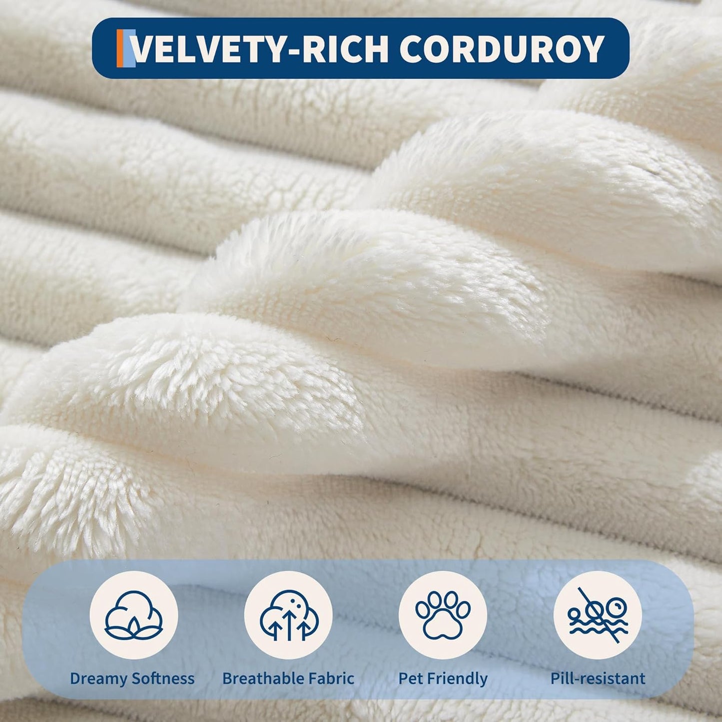 54.3"W Oversized Chaise Lounge Chair Indoor, Boneless Corduroy Sleeper Sofa Bed with 4 Pillows, Armrests, Comfy Fluffy Reading Couch, No Assembly Required Cloud Sofa for Living Room, Bedroom, Office