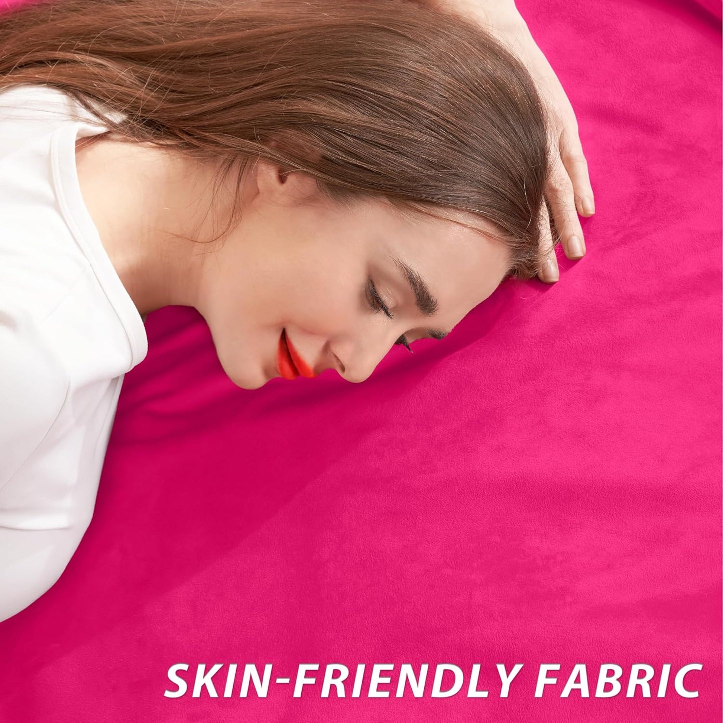 HABUTWAY XX-Large Bean Bag Chair: Giant 7' Memory Foam Furniture Bean Bag Chairs for Adults with Microfiber Cover 7Ft (Hot Pink)