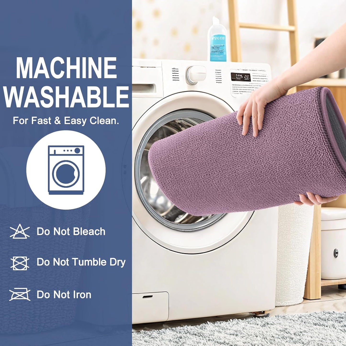 OLANLY Thick Memory Foam Bath Mat Rug 30x20, Extra Soft Absorbent Bathroom Rug, Quick Dry Bath Mats, Non-Slip, Machine Washable Carpet for Bathroom, Tub and Shower, Home Decor Accessories, Deep Plum