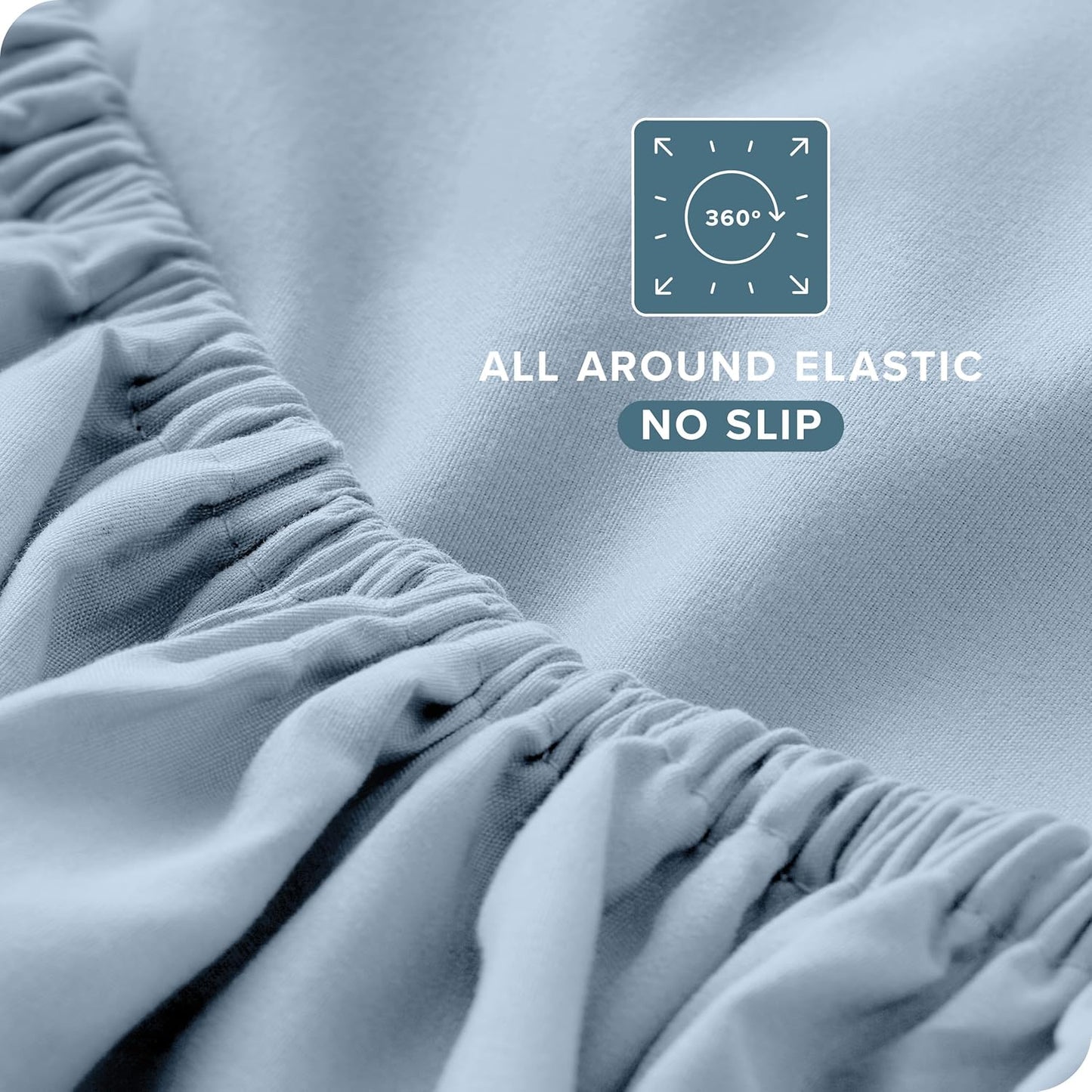 Bare Home King Sheet Set - Luxury 1800 Ultra-Soft Microfiber King Bed Sheets - Double Brushed - Deep Pockets - Easy Fit - 4 Piece Set - Bedding Sheets & Pillowcases (King, Dusty Blue)