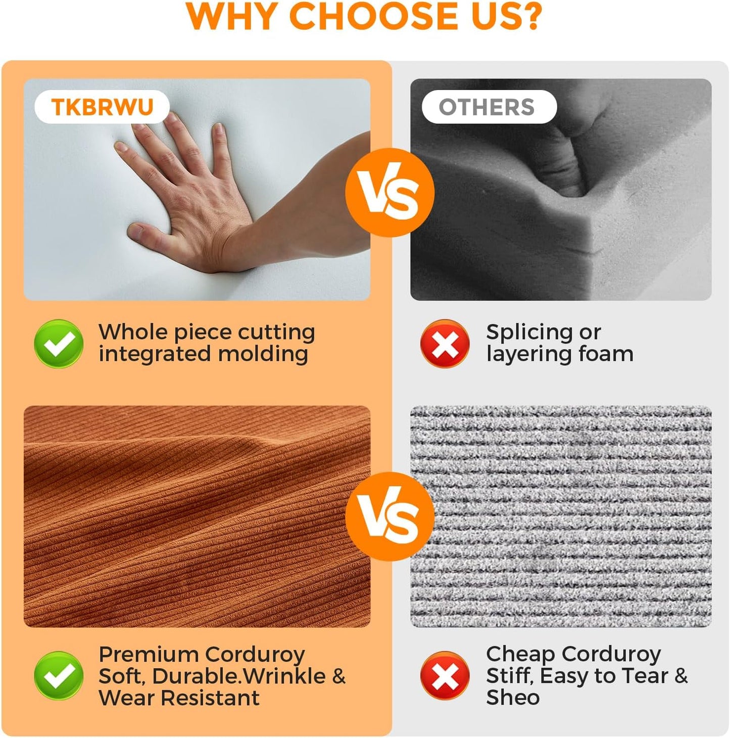 Bean Bag Chairs for Adults Giant BeanBag Chair Sofa Memory Foam Bean Bag Chair Couch with Ergonomic Design for Adults and Kids Home Living Room Bedroom Office Home Gaming Salon(Caramel Color)