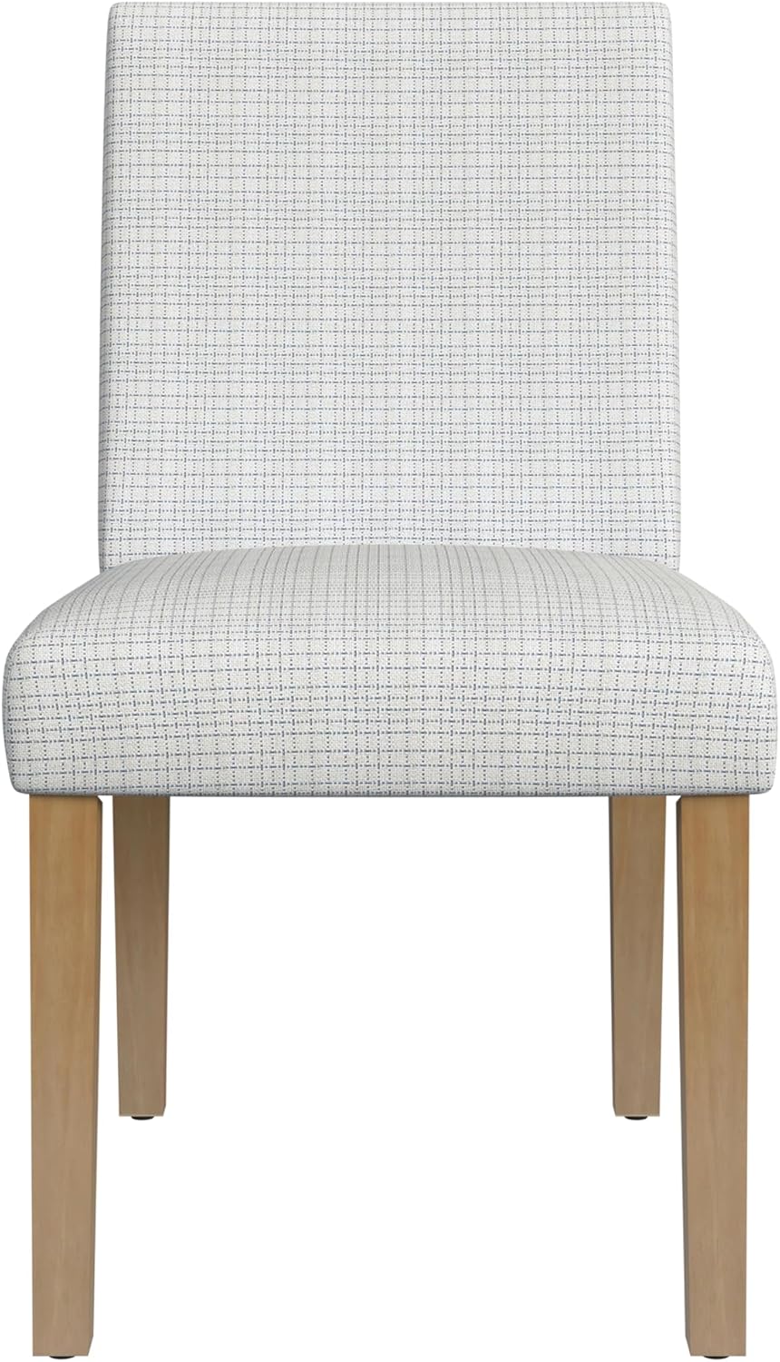 HomePop Home Decor |Classic Upholstered Parsons Dining Chairs |Decorative Home Furniture, Cream Mini Grid Pattern (Single Pack)