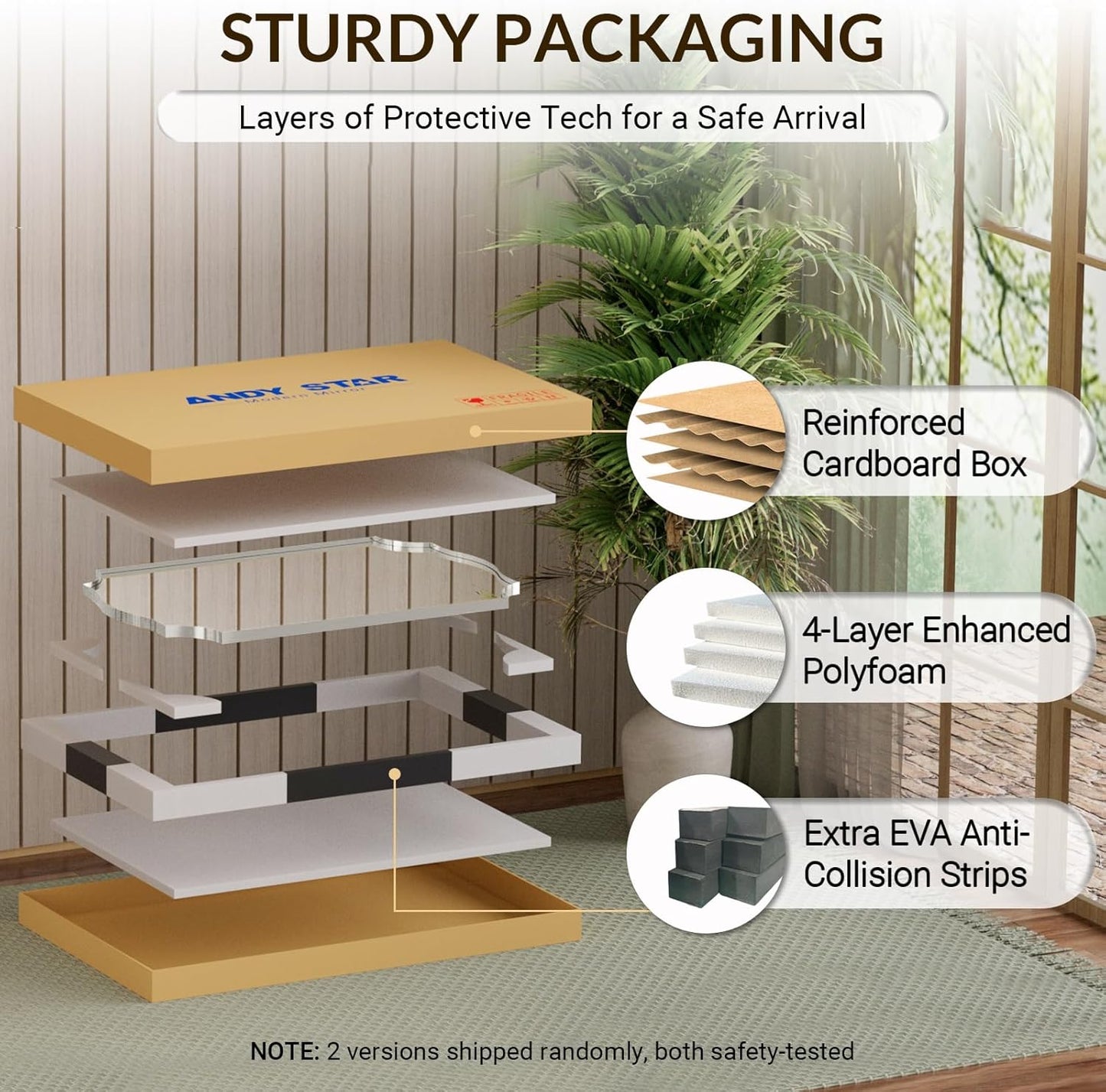 ANDY STAR Brushed Nickel Bathroom Mirror, 24x36’’ Silver Wavy Wall Mirror, Modern Bathroom Vanity Mirror HD Reflection, Anti-Rust Metal Frame Mirror for Bathroom Hangs Vertical or Horizontal