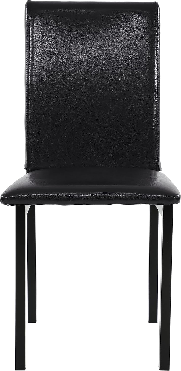 Homelegance 2601 Tempe PU Upholstered Chair (Set of 4), Dining Height, Brown