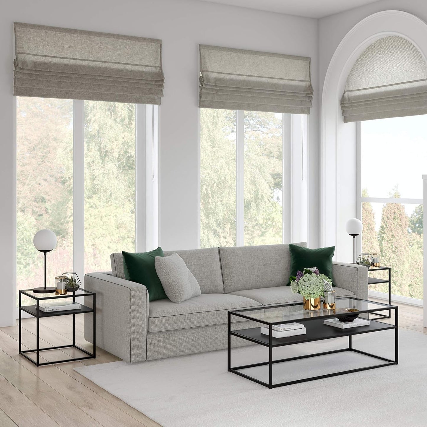 Ada 46'' Wide Rectangular Coffee Table in Blackened Bronze