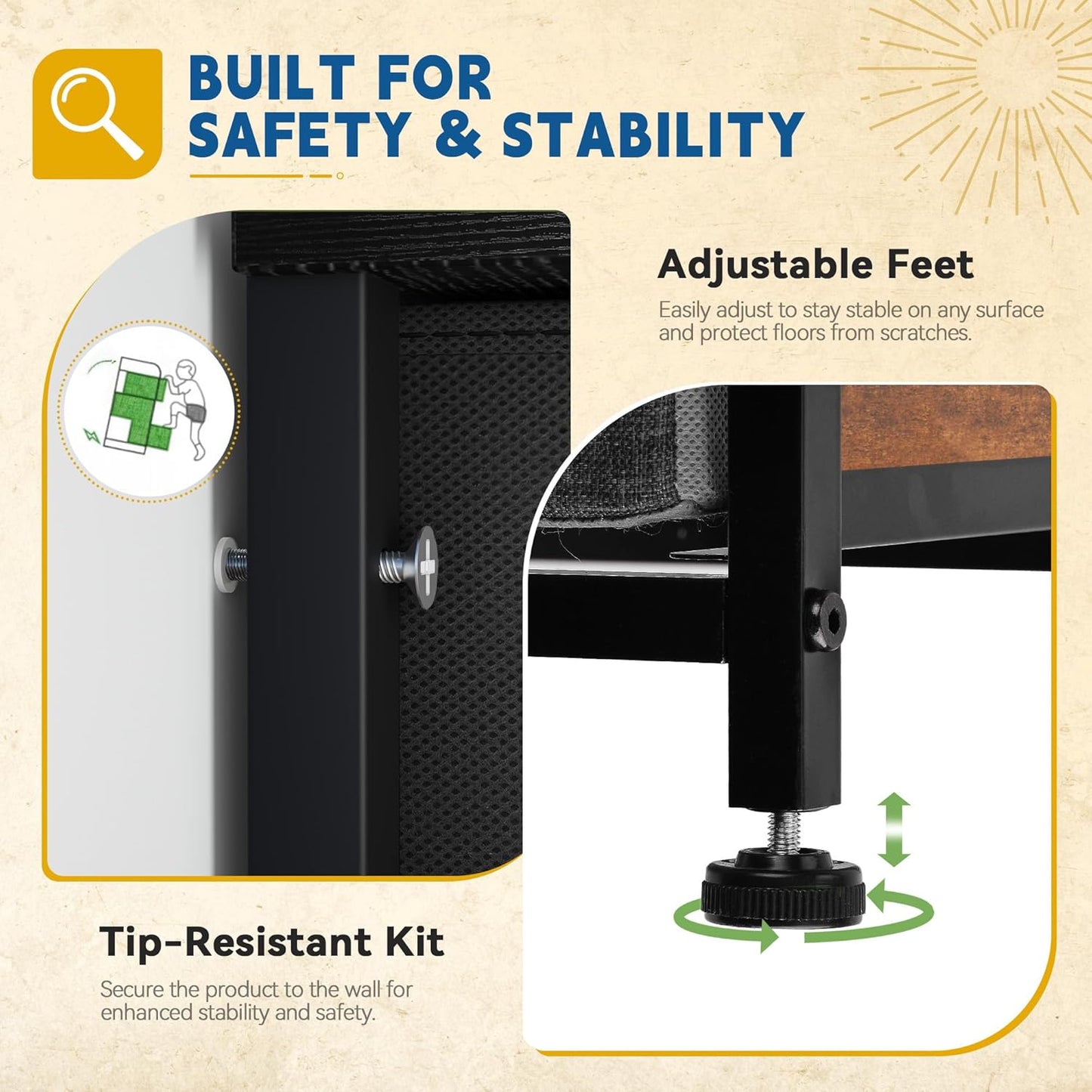 DWVO Dresser for Room with 5 Drawers - Fabric Storage Tower, Long Fabric Dresser, Organizer Unit for Closet, Hallway