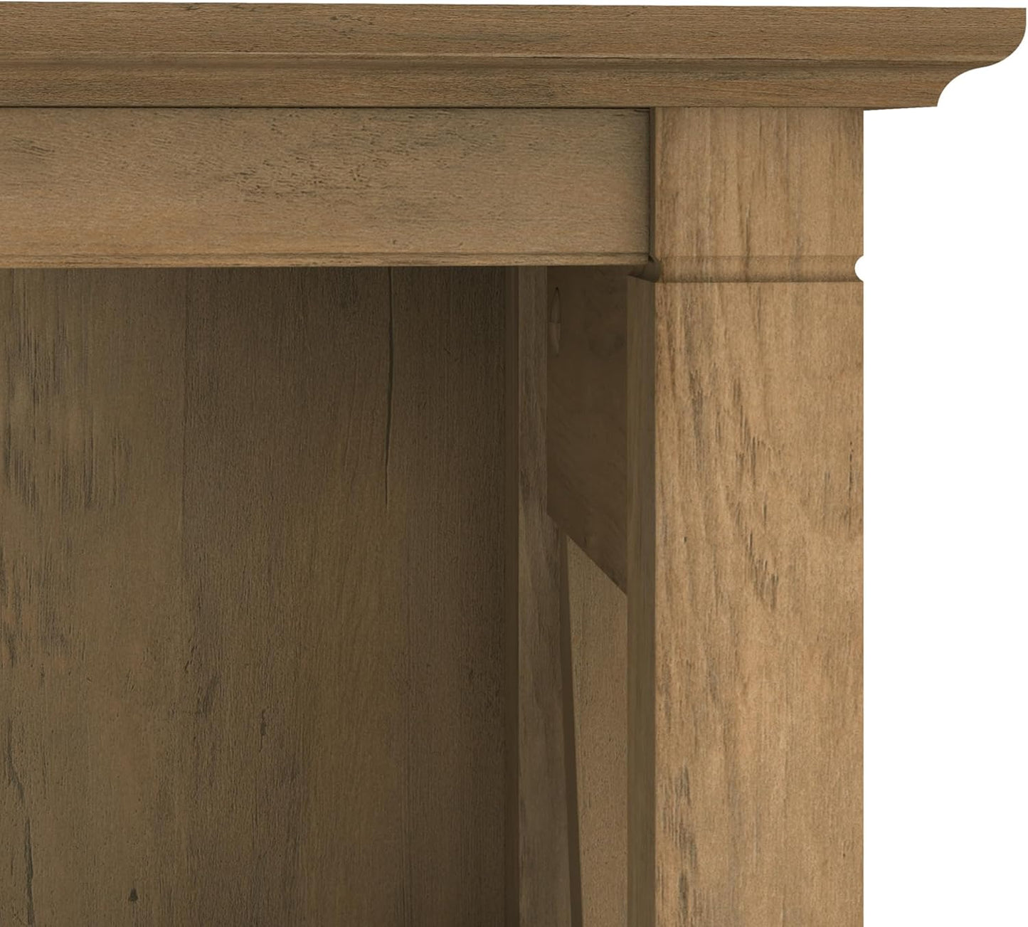 Bush Furniture Tall 5 Shelf Bookcase for Living Room or Home Office, Large Bookshelf, Modern Farmhouse Style, Key West Collection, Reclaimed Pine