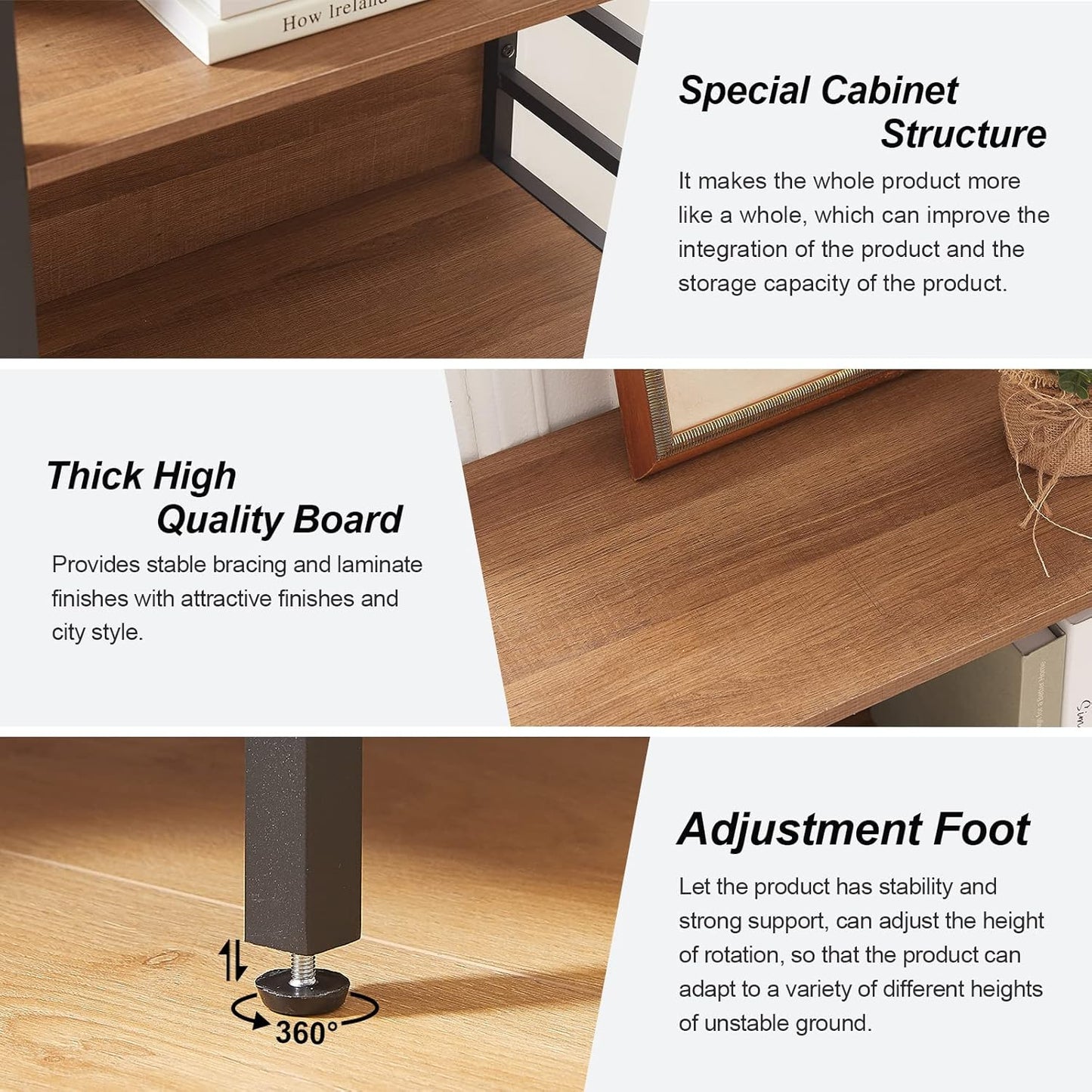 HOMISSUE Tall Bookshelf, 6-Tier Book Shelf, Rustic Wood Metal Bookshelves and Bookcases, Freestanding and Industrial Open Bookcase for Home Office, Living Room and Bedroom, Vintage Brown