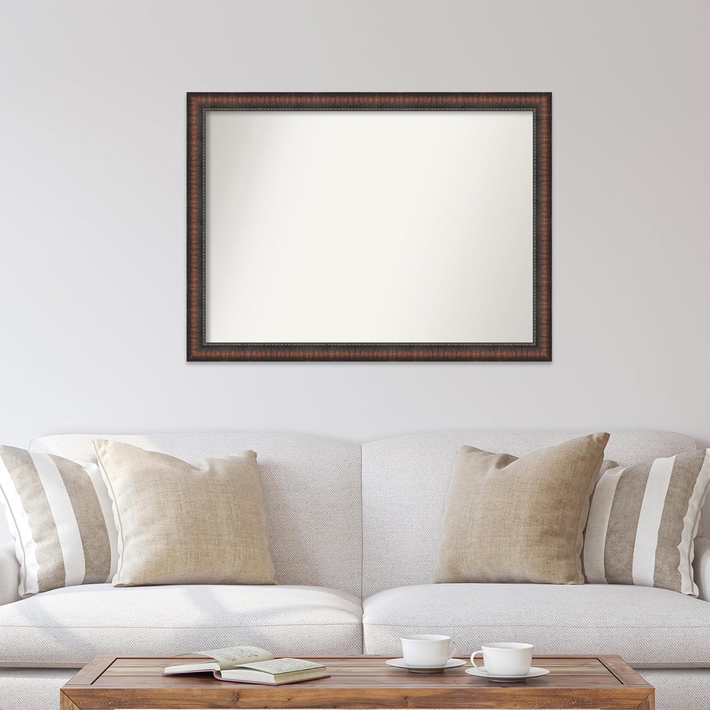 Amanti Art White Bathroom Mirror for Over Sink, 30x41 Cabinet White Narrow Rectangle Vanity Mirror, X-Large Modern Frame, Hangs Horizonally and Vertically, Bathroom Wall Decor, Non-Beveled Edge