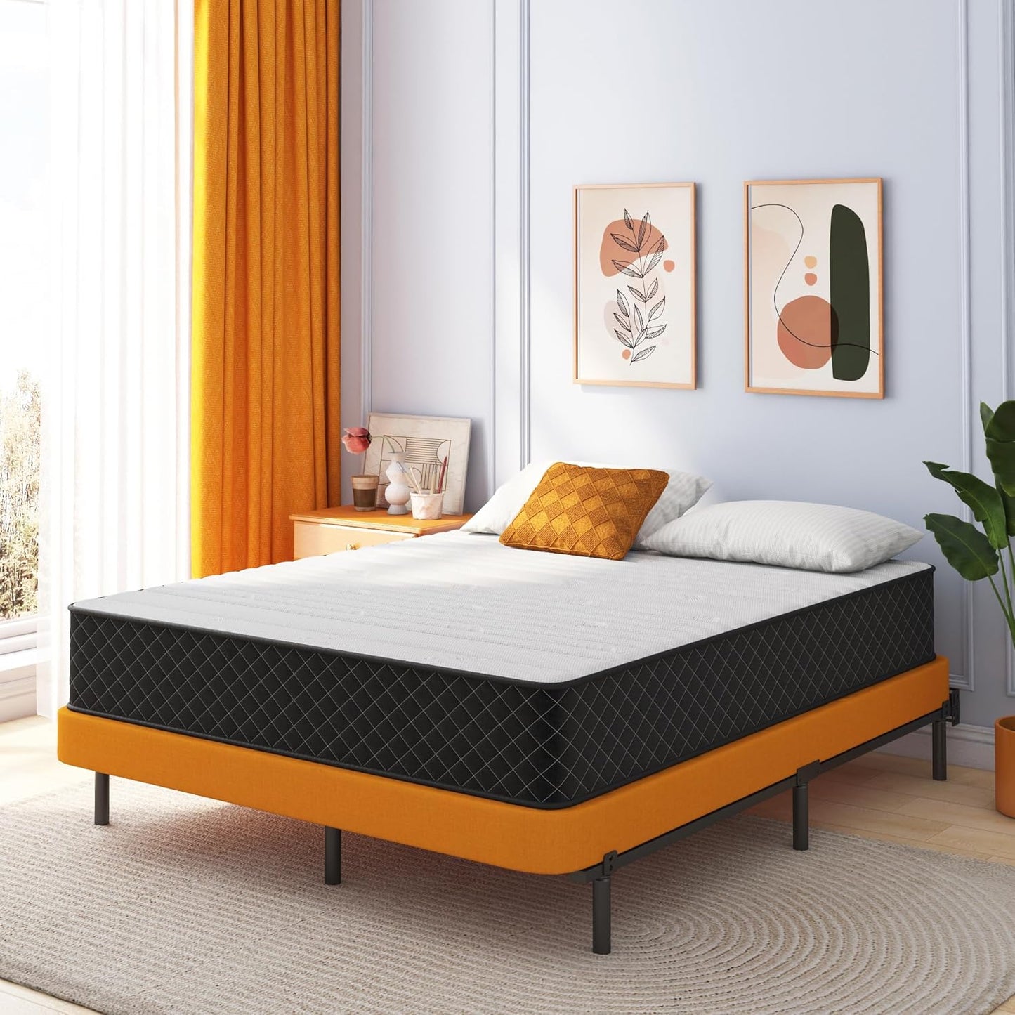 Double Mattress, 10 Inch Hybrid Memory Foam Full Size Mattress, Full Bed Mattres in a Box Pressure Relief & Firm Mattresses,Double Size Matress