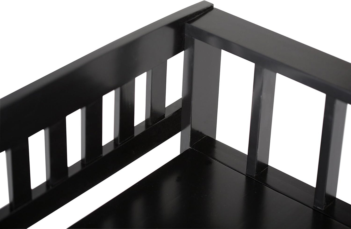 SIMPLIHOME Acadian Entryway Storage Bench - 48 inch Wide Solid Wood Hallway Seat in Black, Transitional Bench for Entryway or Living Room with Lift-Up Lid and Spacious Storage