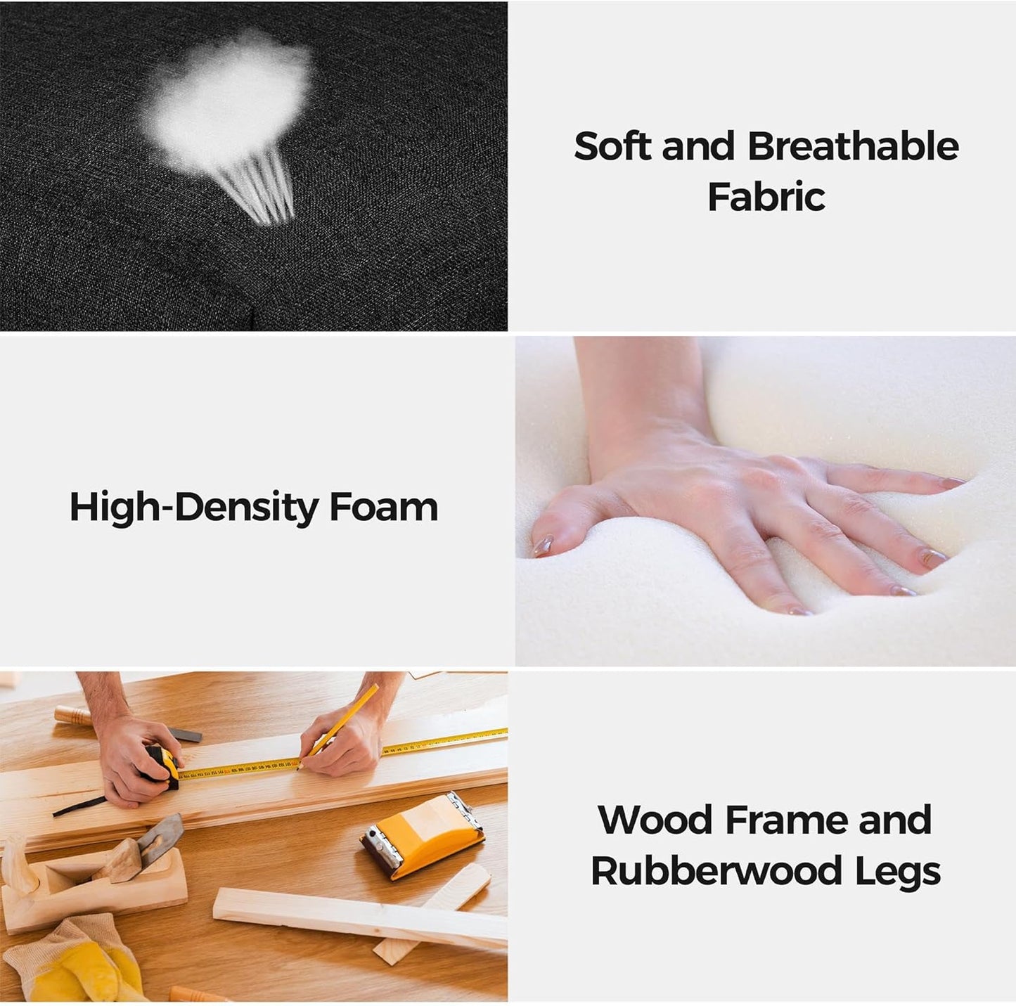 Yaheetech Dining Chairs Set of 4 Fabric Upholstered Button Tufted Dining Chairs with Solid Wood Legs and for Home, Kitchen, Restaurant, Black