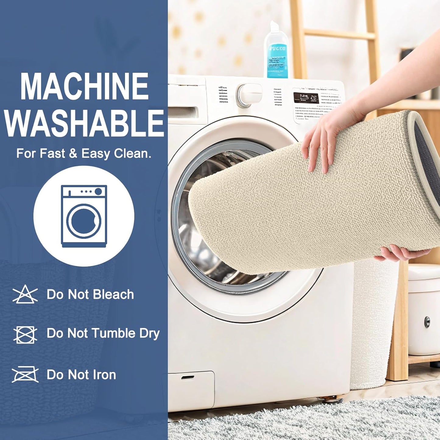 OLANLY Thick Memory Foam Bath Mat Rug 36x24, Extra Soft Absorbent Bathroom Rug, Quick Dry Bath Mats, Non-Slip, Machine Washable Carpet for Bathroom, Tub and Shower, Home Decor Accessories, Sand