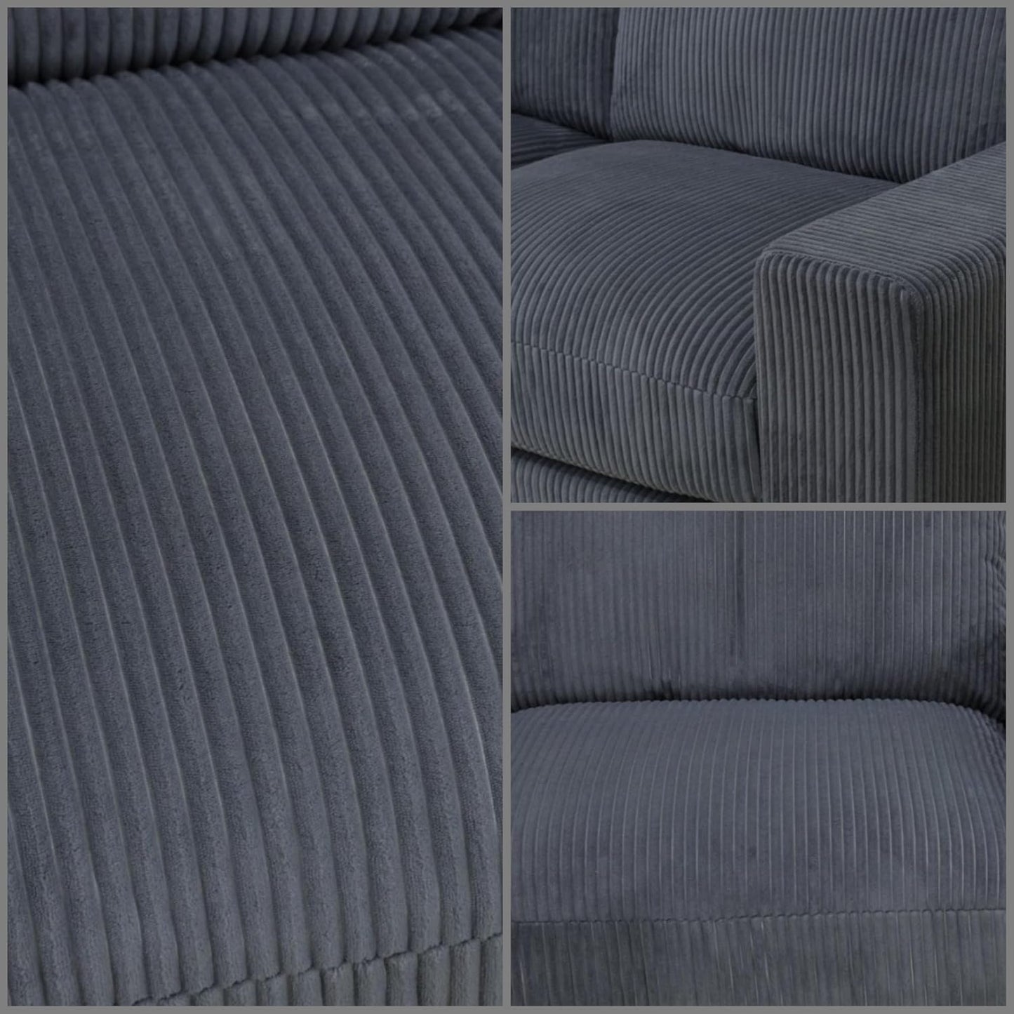 L Shaped Sectional Couches for Living Room, Stylish Sectional Loveseat Sofa with Ottoman & Deep Seats, Living Room Furniture Home Sofa for Adults, Light Gray