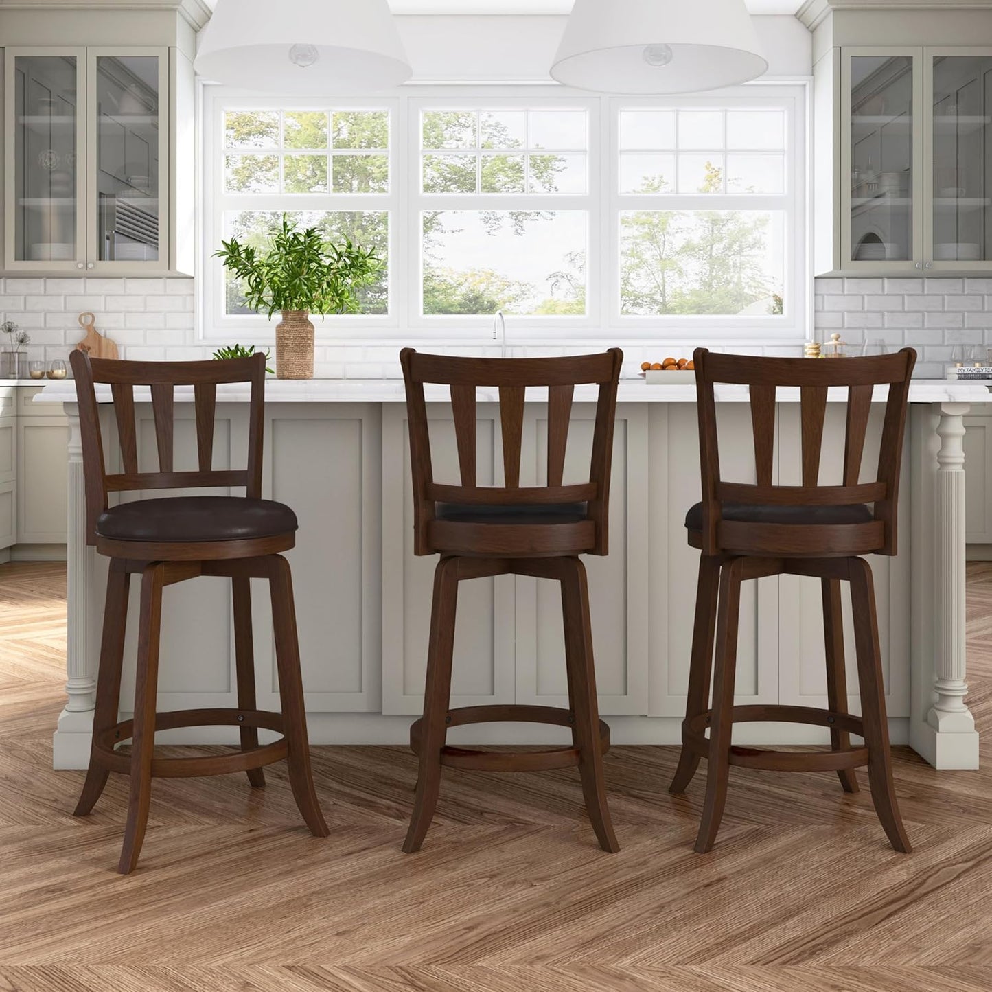 Hillsdale Presque Isle Swivel Stool, Counter Height, Cherry