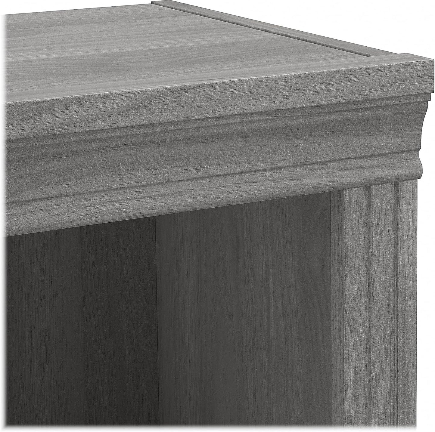 Bush Furniture Saratoga Tall 5 Shelf Bookcase in Modern Gray, Home Office Organizer, Vertical Storage Solution for Books and Office Supplies, Tall Bookshelf