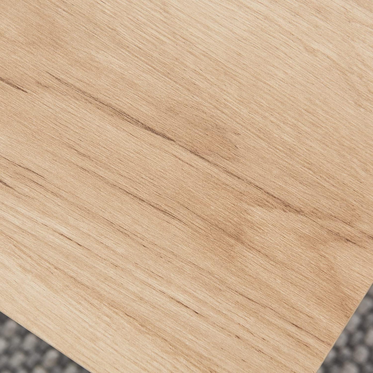 CENSI 40-Inch Natural Oak Accent Coffee Table Ottoman for Living Room, Rectangle, Mid-Century Modern Industrial Style, Extra Thick Top, Light Wood and Metal (Oak)