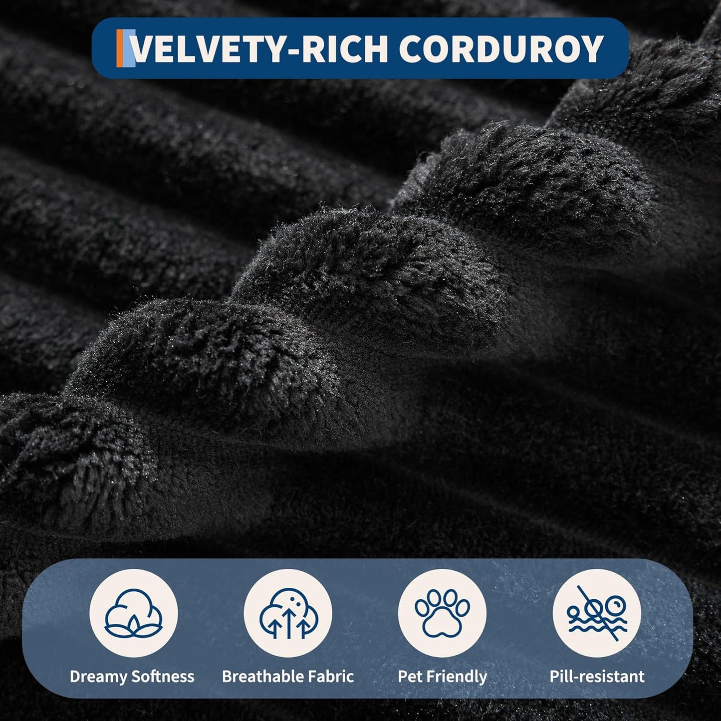 54.3"W Oversized Chaise Lounge Chair Indoor, Boneless Corduroy Sleeper Sofa Bed with 4 Pillows, Armrests, Comfy Fluffy Reading Couch, No Assembly Required Cloud Sofa for Living Room, Bedroom, Office