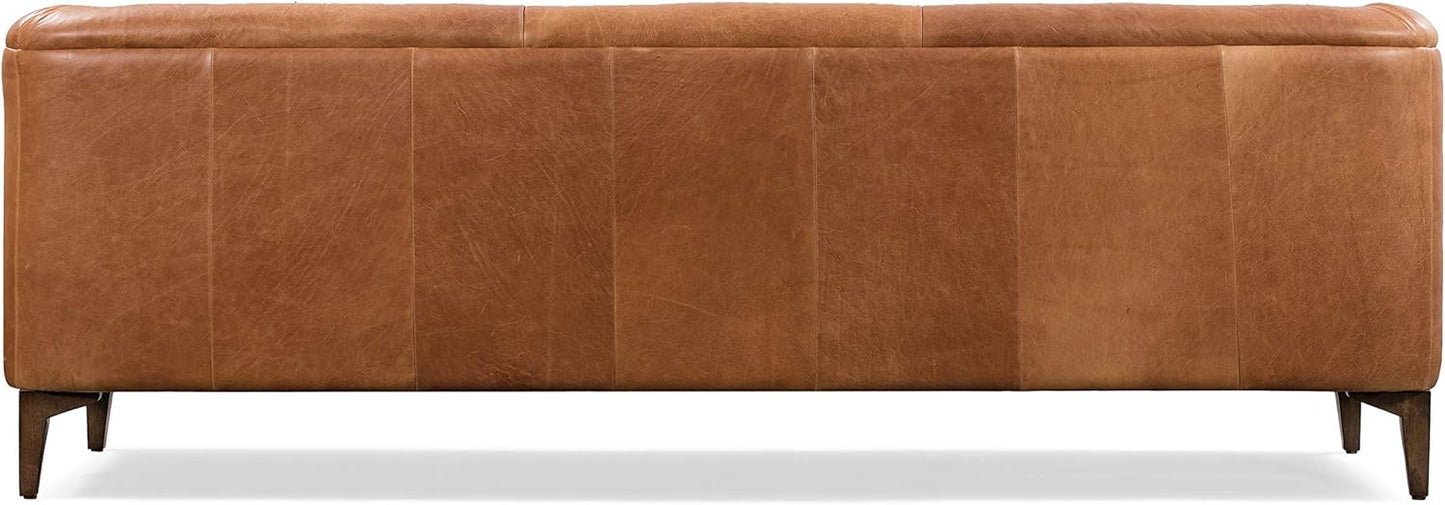 POLY & BARK Essex Sofa in Full-Grain Pure-Aniline Italian Tanned Leather in Cognac Tan