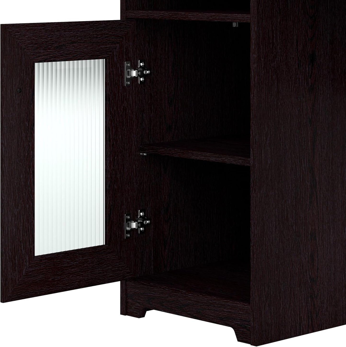 Bush Furniture Cabot L Shaped Computer Hutch, Corner Desk with Storage for Home Office, 60W, Espresso Oak