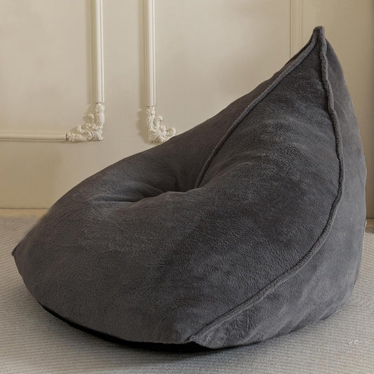 BYBYME Bean Bag Chairs Sherpa Lazy Sofa, Giant Beanbag Chairs for Adults with Stuffed High Density Foam Filling, Comfy Chair for Living Room
