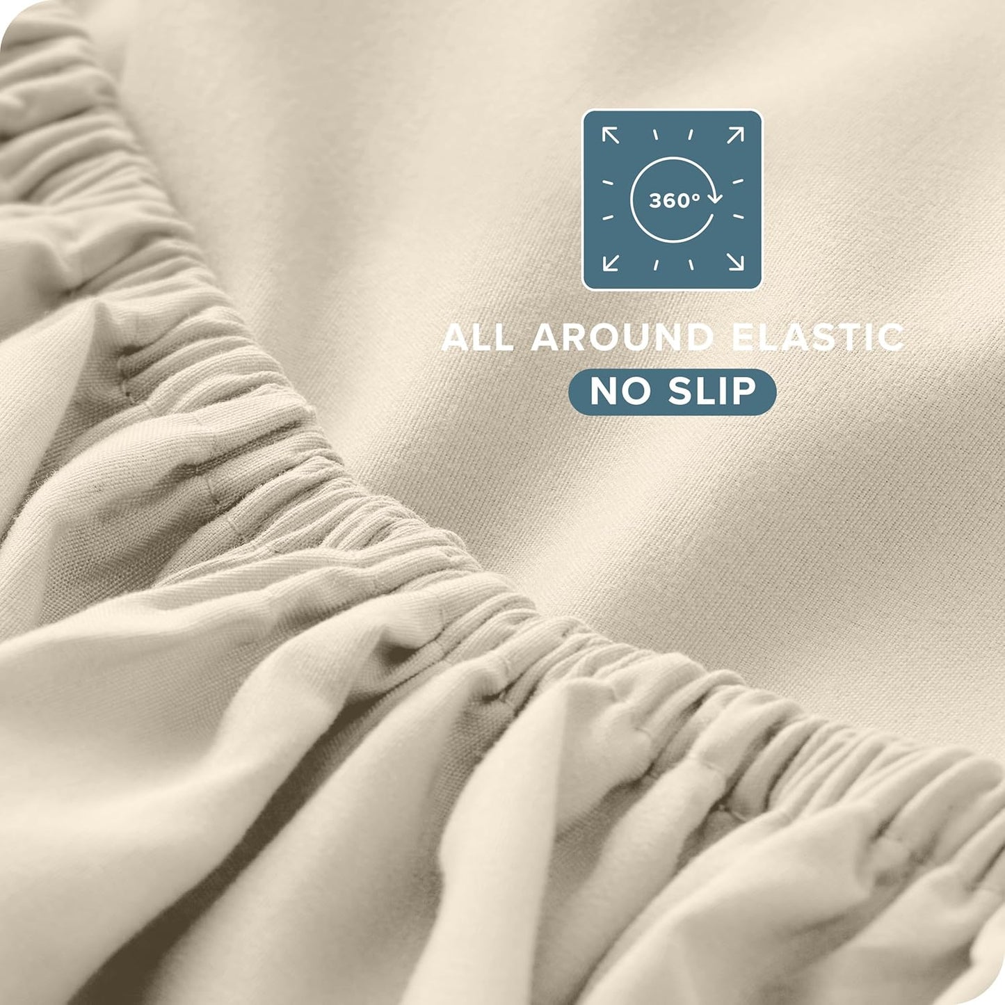 Bare Home King Sheet Set - Luxury 1800 Ultra-Soft Microfiber King Bed Sheets - Double Brushed - Deep Pockets - Easy Fit - 4 Piece Set - Bedding Sheets & Pillowcases (King, Sand)