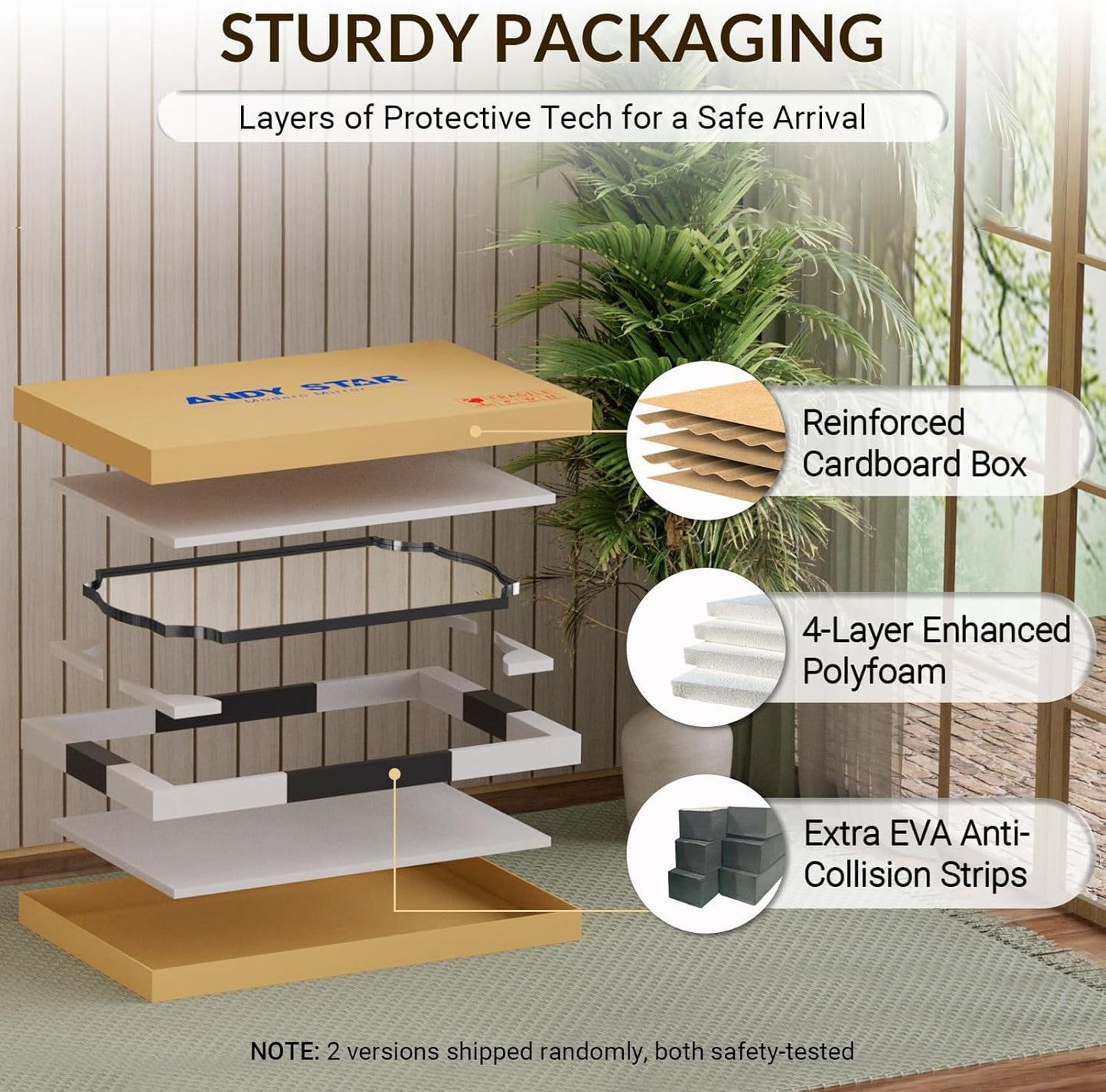 ANDY STAR Rectangle Mirror 24x40 Inch, Matte Black Scalloped Bathroom Mirror, Unique Rectangle Mirror for Bathroom, Powder Room, Entryway (Vertical or Horizontal)