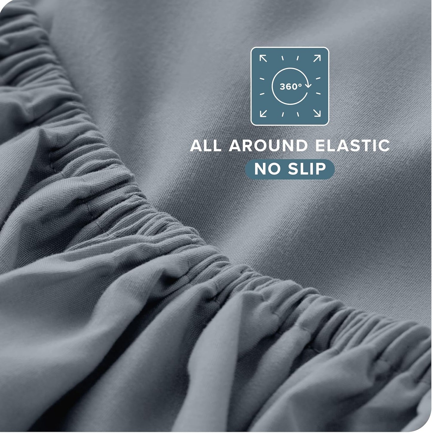 Bare Home Full Sheet Set - 1800 Ultra-Soft Microfiber Full Bed Sheets - Double Brushed - Deep Pockets - Easy Fit - 4 Piece Set - Bed Sheets (Full, Steel Blue)