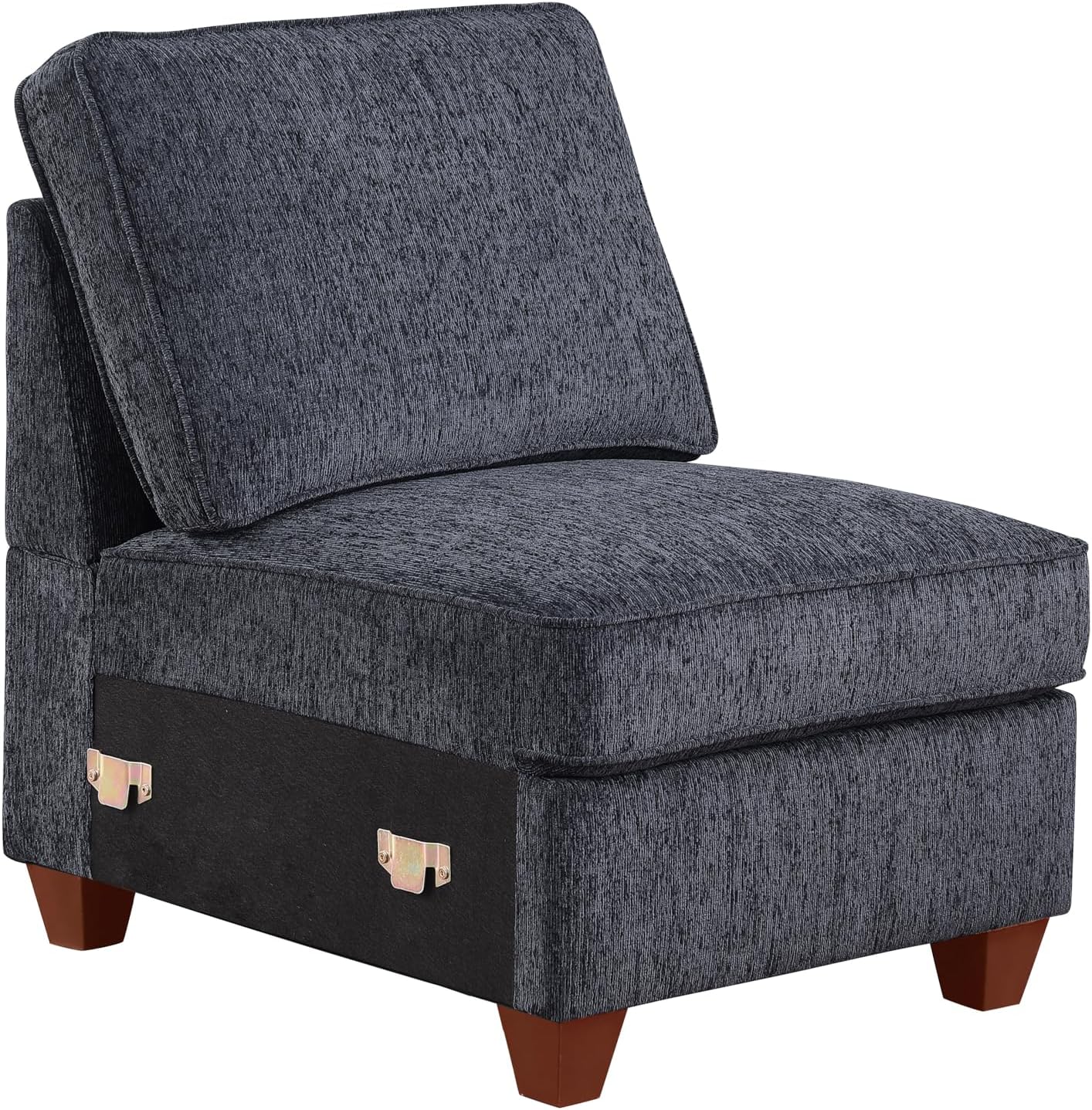 116" Convertible Sectional Couch with Movable Ottoman and 6 Throw Pillows,Chenille Upholstered Comfy Sofa 7 Seater,L-Shaped,Free Combination,Easy Assembly for Living Room,Apartment,Dark Gray