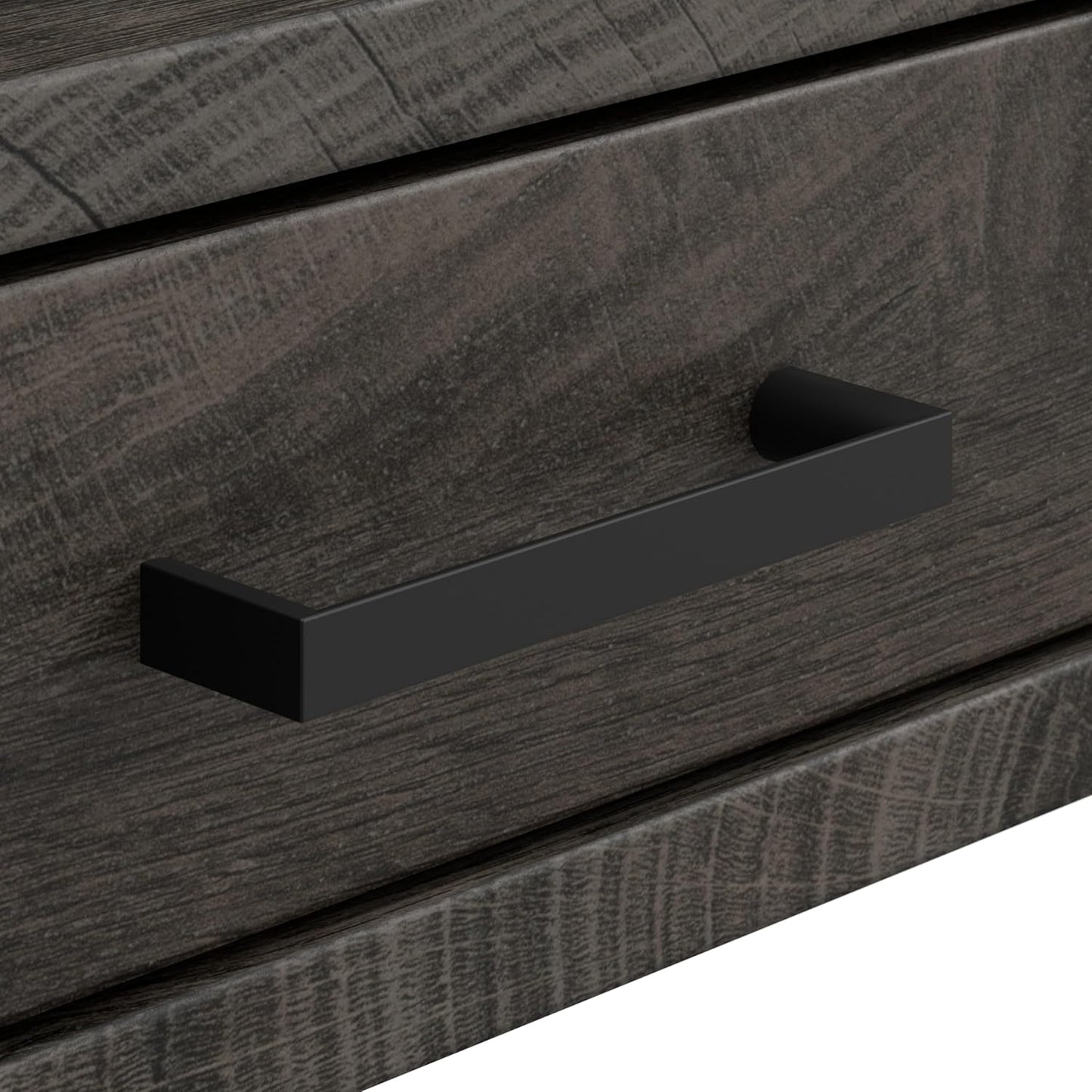 Bush Furniture Steele 40W Writing Desk in Dark Gray Hickory | Computer Table for Home Office Workspace