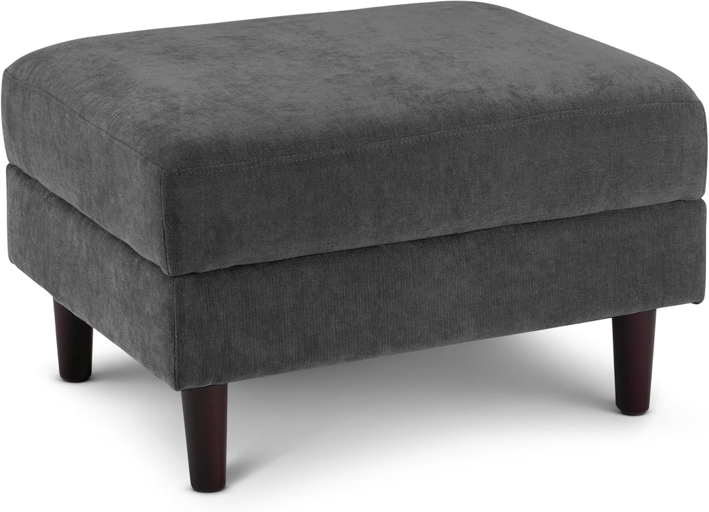 Bush Home Storage Ottoman with Tray, Living Room Furniture, Max Collection, Iron Gray Chenille Fabric