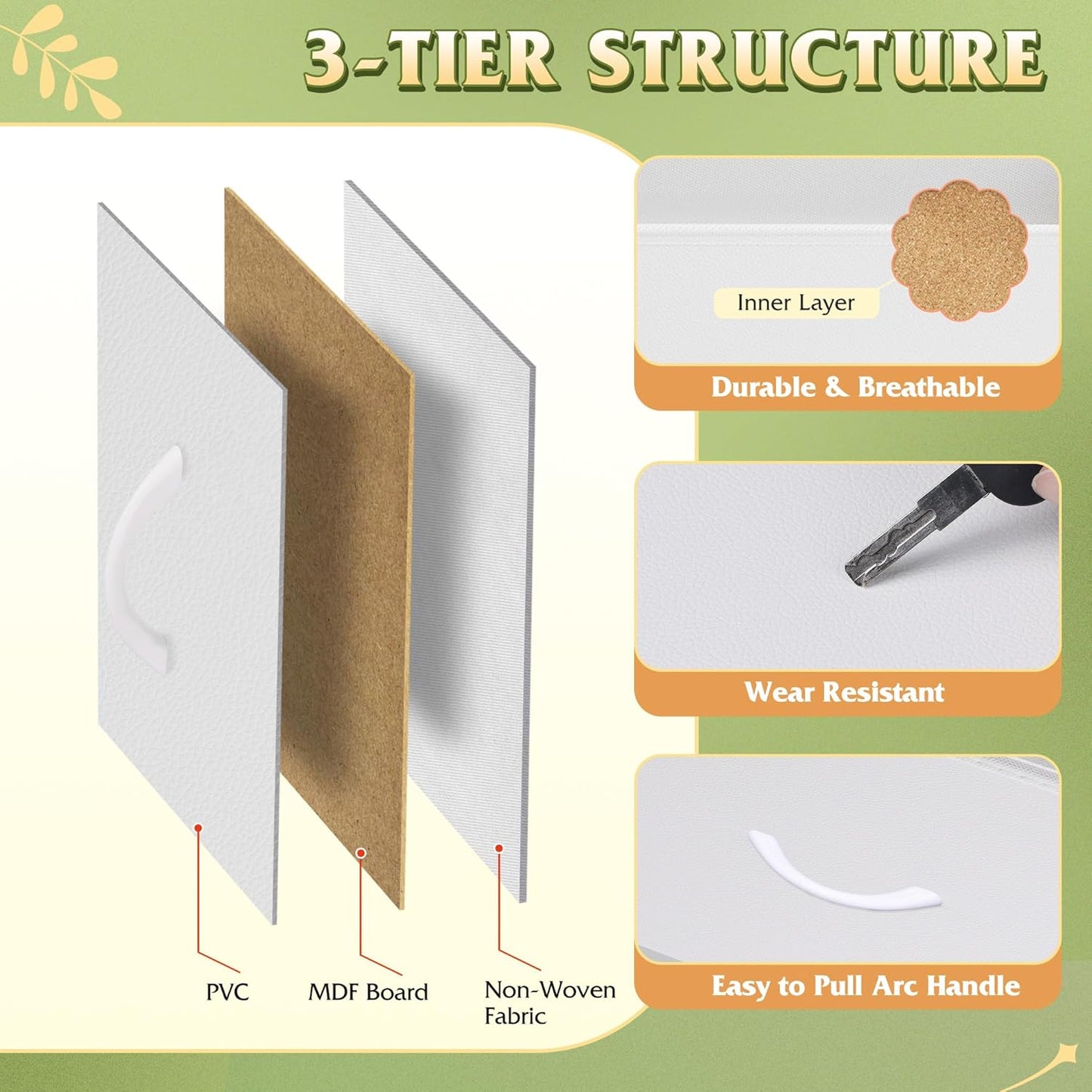 WLIVE 47''W Dresser for Bedroom, White Dresser TV Stand for 45, 50, 55 inch TV, Wide Chest of Drawers with 9 Drawer, Large Entertainment Center, Fabric Dressers with Wood Top for Closet, Living Room