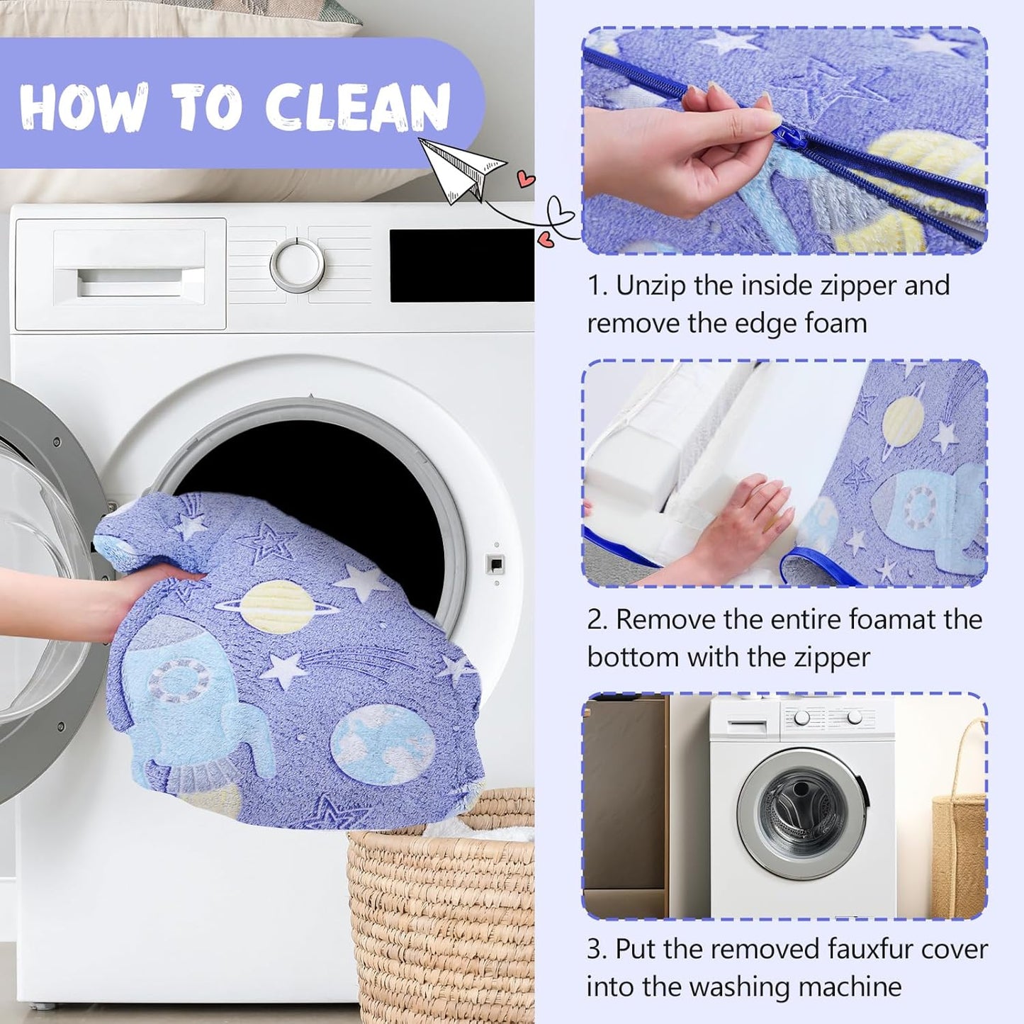 Toddler Chair Comfy,2-in-1 Soft Toddler Couch Fold Out for Kids,Convertible Sofa to Lounger,Gift for Girls and Boys Birthday,Universe