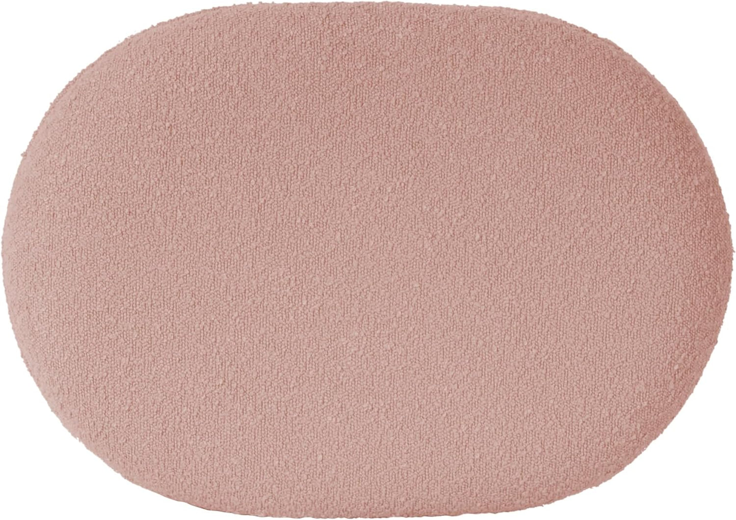 HomePop Quinn Modern Ottoman Home Décor|Ottoman for Living Room & Bedroom - Pink Boucle