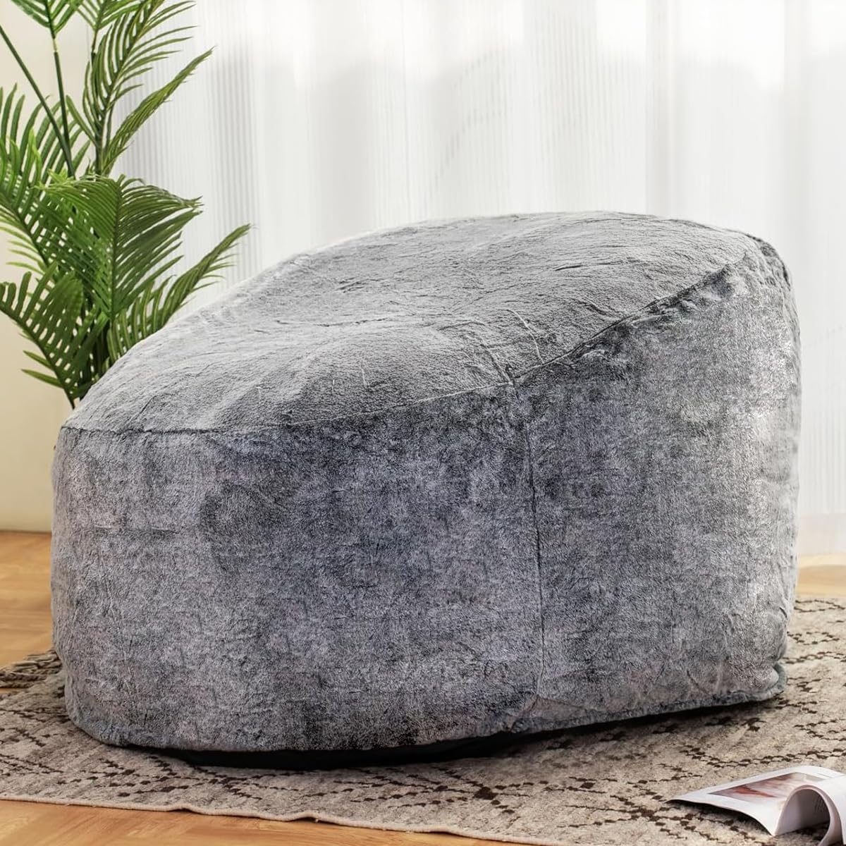 Recaceik Bean Bag Chair Large Bean Bag Chairs, with Fluffy Removable Spongefor, for Living Rooms, bedrooms, Study Rooms, and Offices