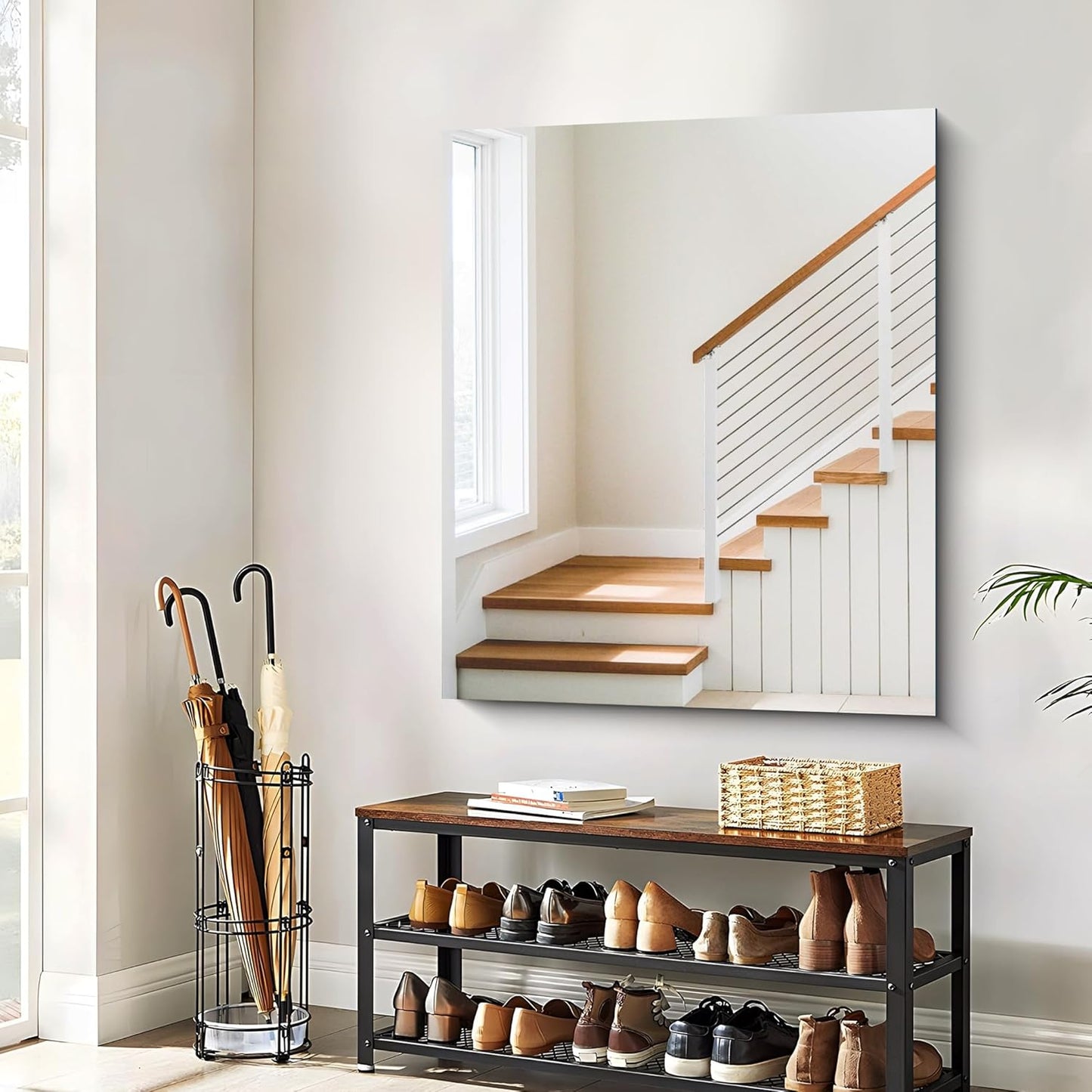 Frameless Mirror, 36x40 inch Bathroom Mirrors for Over Sink, Large Frameless Wall Mirror, Upgraded Shatterproof Vanity Mirror with Polished Edge for Bathroom,Bedroom,Living Room and Entryway