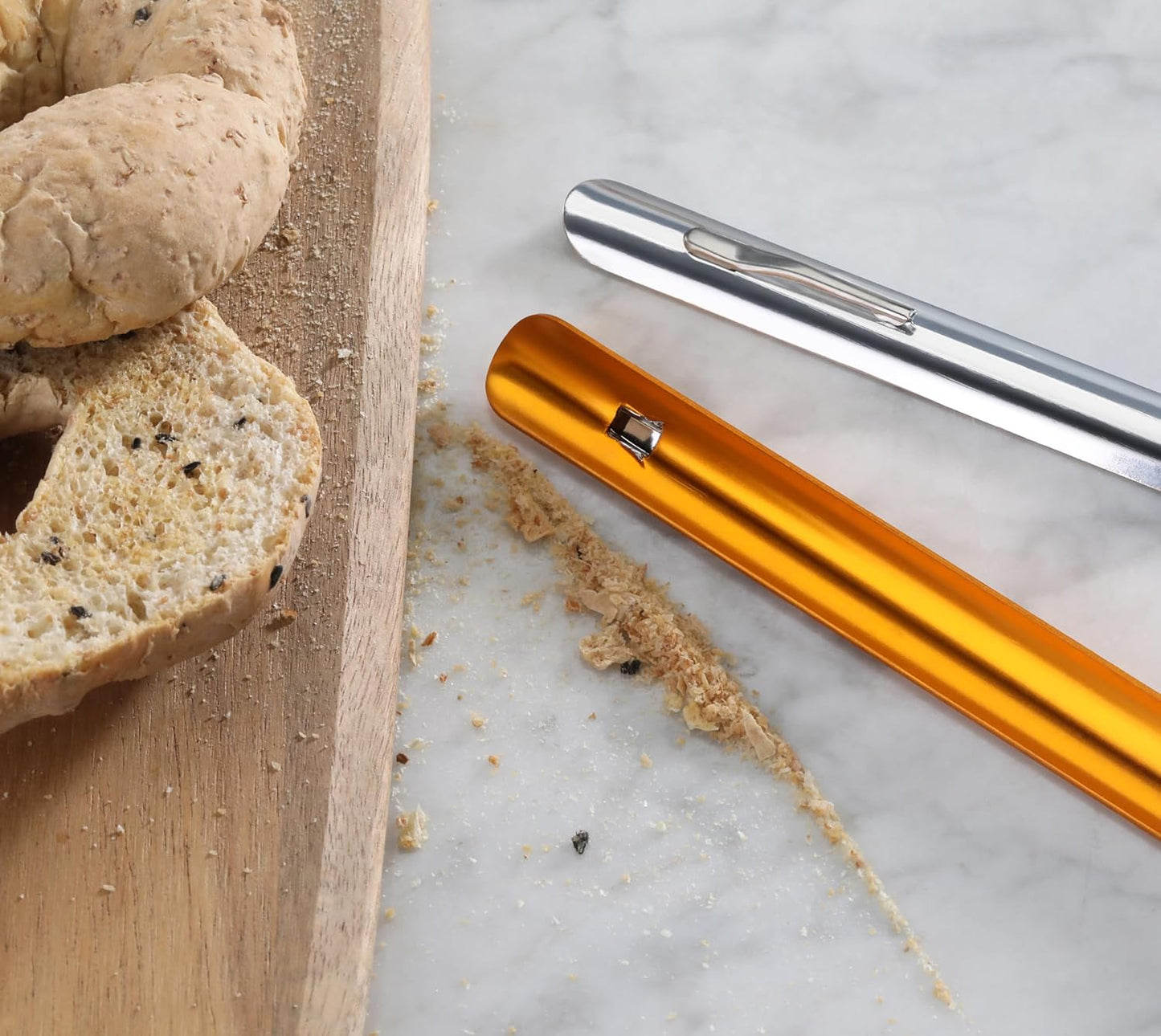 New Star Foodservice Aluminum Table Crumber, 6-Inch, Gold, 22780