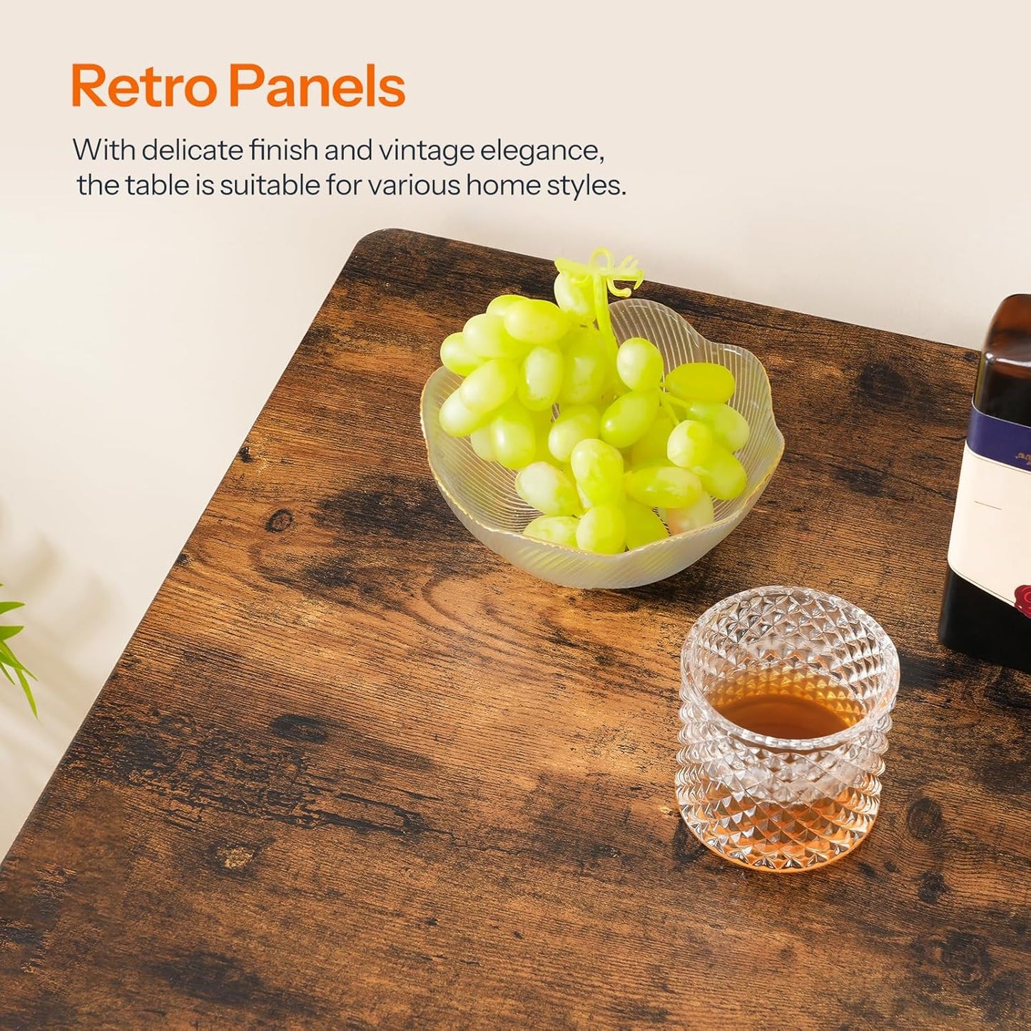 HOOBRO Bar Table, 2-Tier High Top Pub Table, Counter Height Table with Storage, Small Kitchen Dining Table, 36.6" High Bar Table for Living Room Party, Easy to Assemble, Rustic Brown BF51BT01