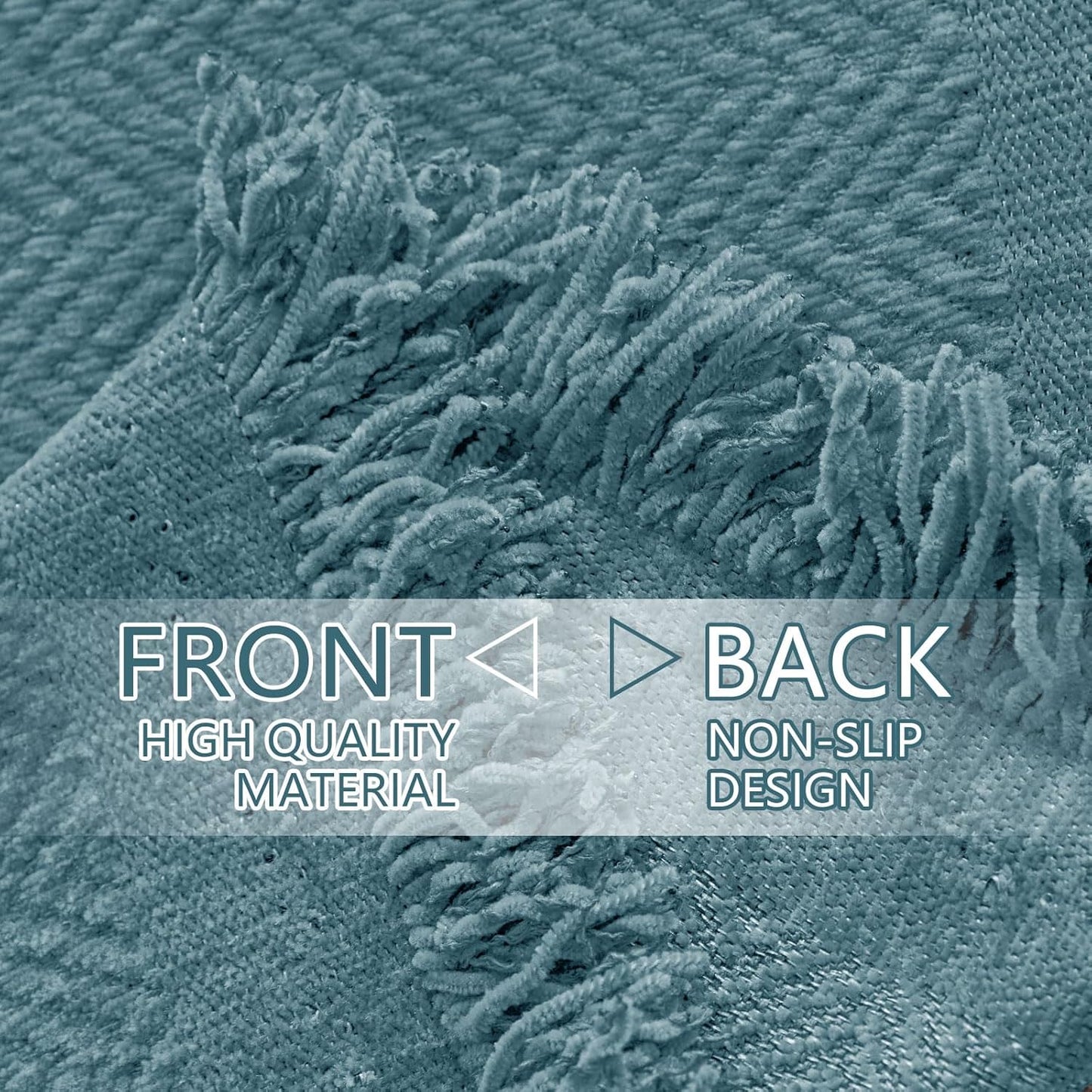 hyha Couch Cover for Dogs, Boho Sofa Covers for 3 Cushion Couch Washable, Chenille Sofa Slipcover for Pets, Soft Loveseat Sectional Couch Throw Blankets with Tassels (Blue, 71x134 Inch)