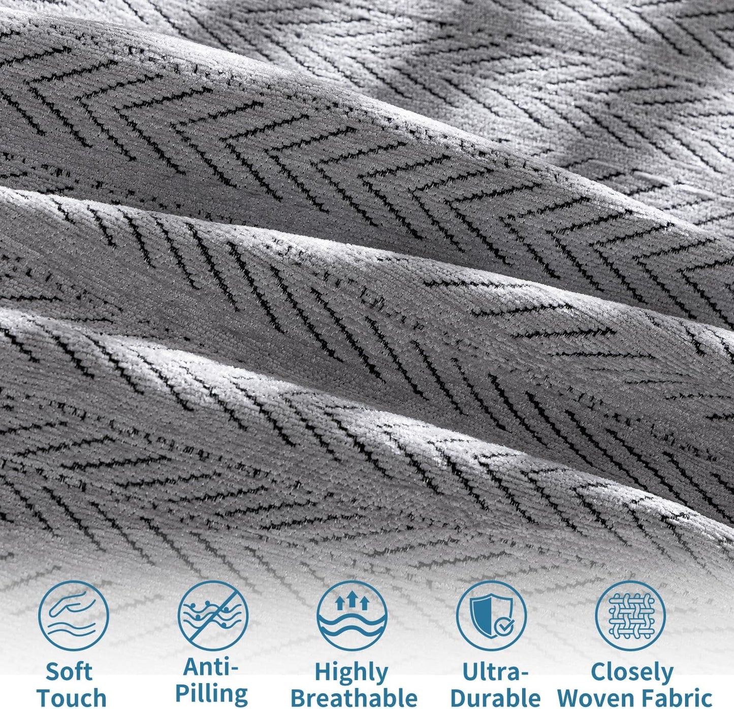 Nobildonna Sofa Cover Washable Soft Thicken Chenille Couch Cover with Tassel,Waterproof Sofa Slipcovers for 2 Cushion Couch,Loveseat,Futon Couch Furniture Protector Pet-Friendly,Gray 71"x102"