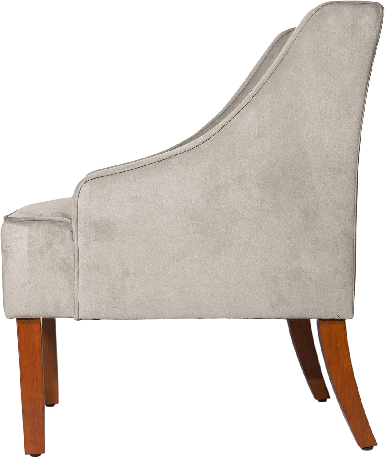 HomePop Swoop Arm Accent Chair, Velvet Grey