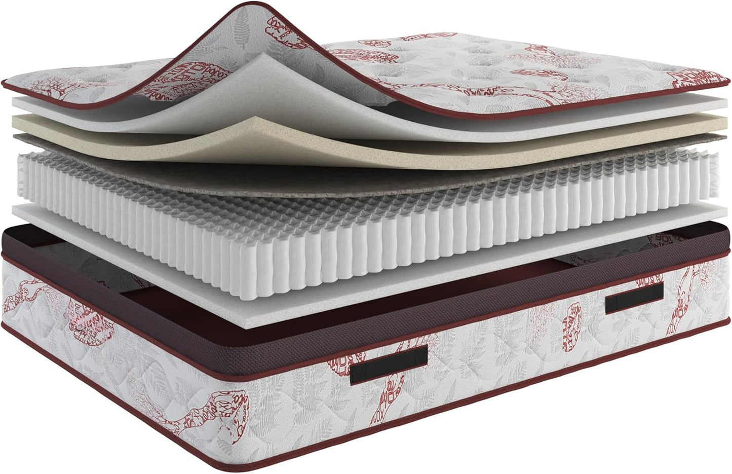 Ottomanson King 13" Luxury I Eurotop Mattress, Medium-Firm Memory Foam Comfort - Made in USA - Premium Quilted Cover Mattress - Fiberglass-Free - Bed in a Box