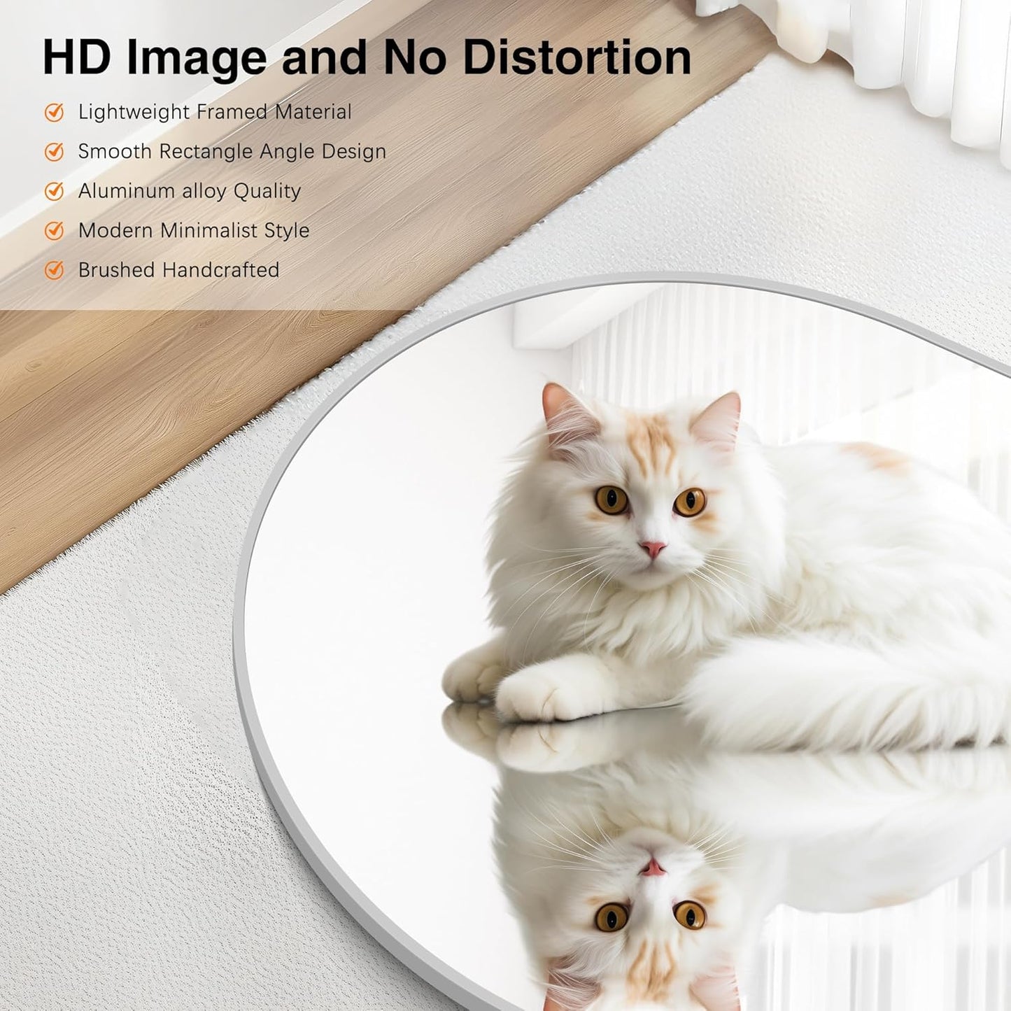 Arched Bathroom Mirror, 36x48IN Silver Bathroom Mirror with Metal Frame, Wide Wall Mounted Mirrors Decor Modern Dresser Mirror for Bedroom Living Room Entryway