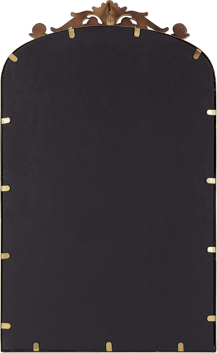 Kate and Laurel Arendahl Traditional Arch Mirror, 19 x 30.75, Antique Bronze, Baroque Inspired Wall Decor